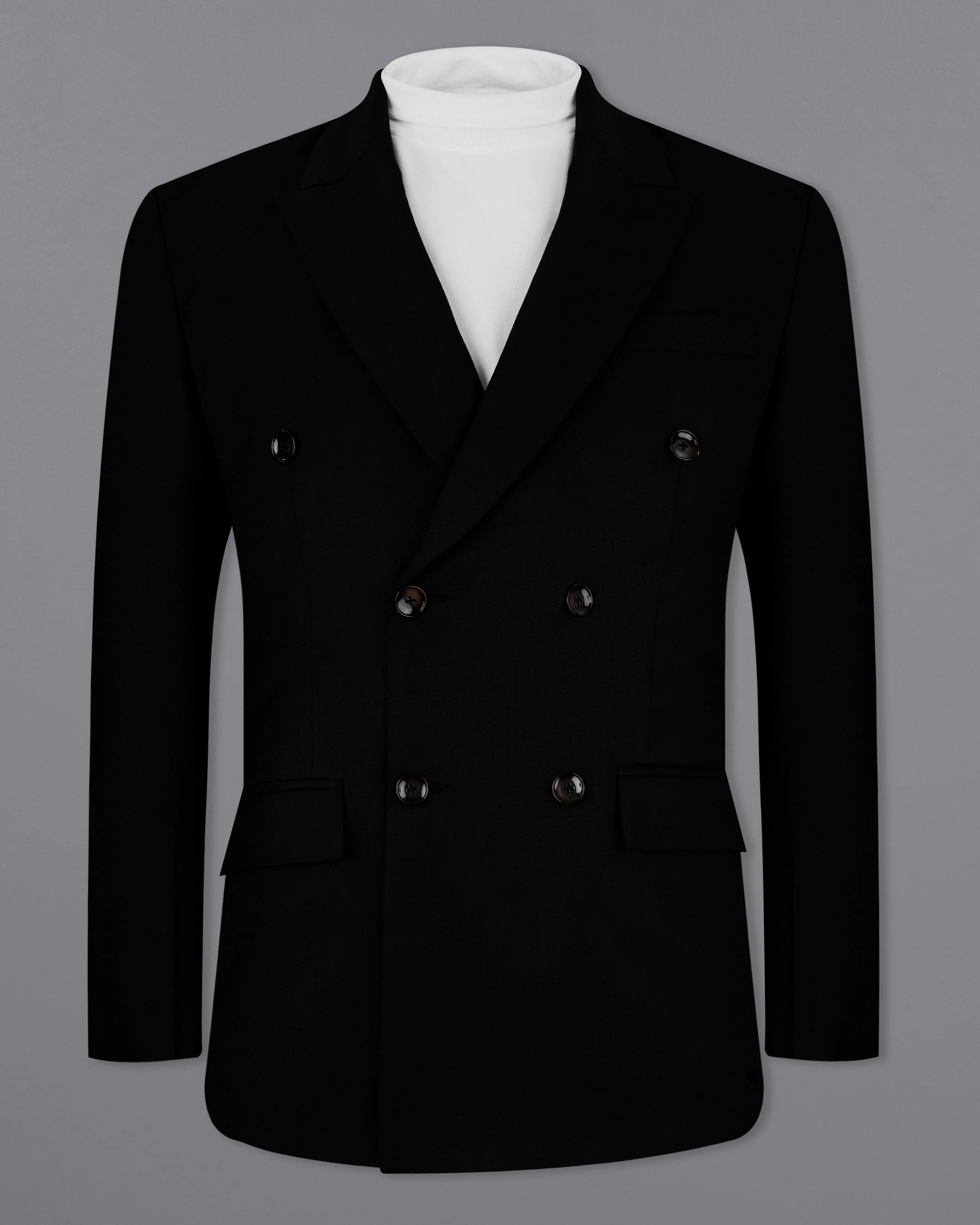 Jade Black Double Breasted Blazer sold by French Crown product image thumbnail 2