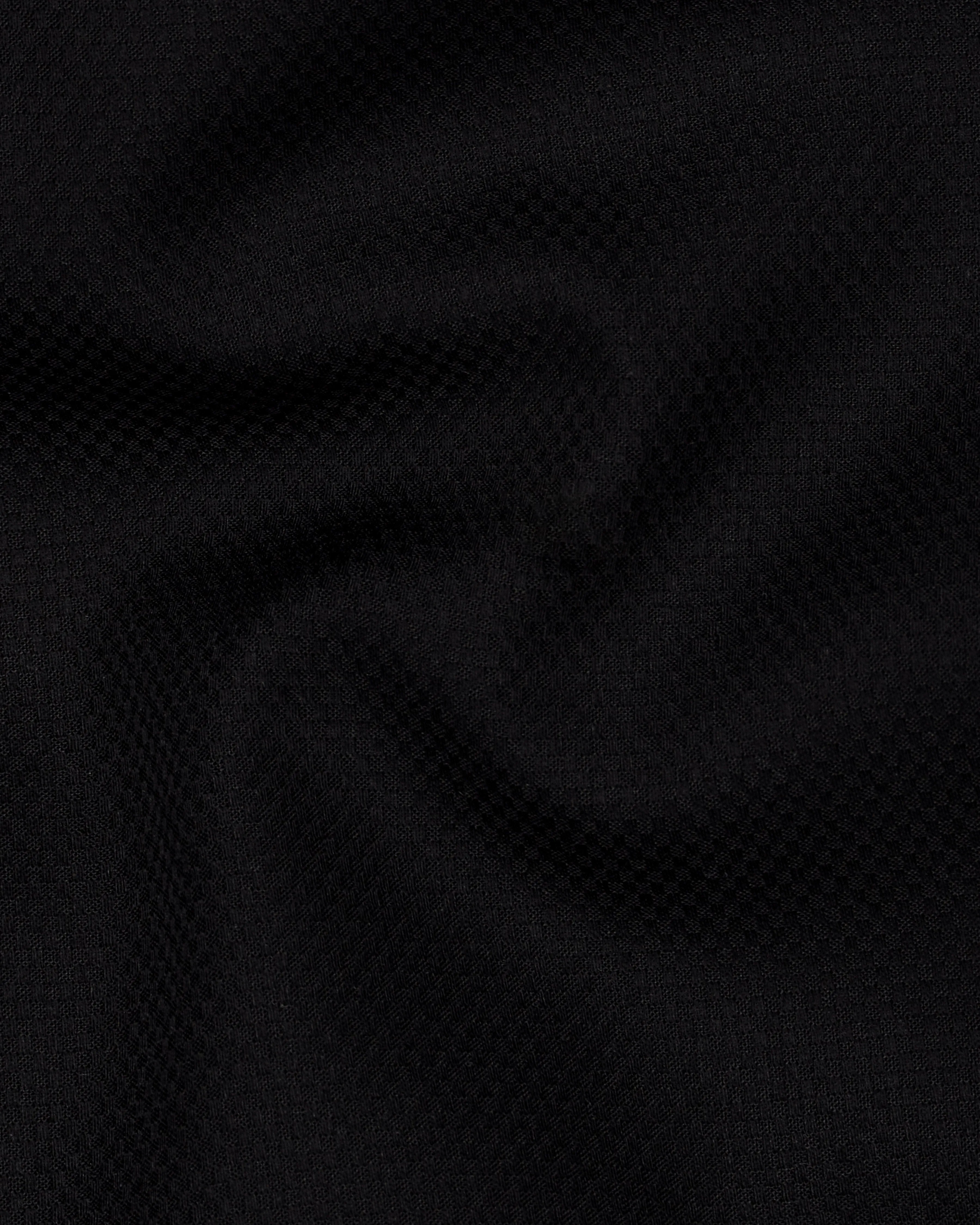 Jade Black Dobby Textured Premium Giza Cotton Shirt sold by French Crown product image thumbnail 2