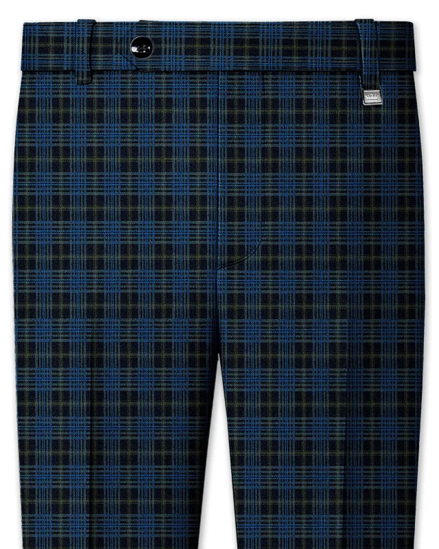 Fiord Blue with Black Russian Plaid Pant sold by French Crown
