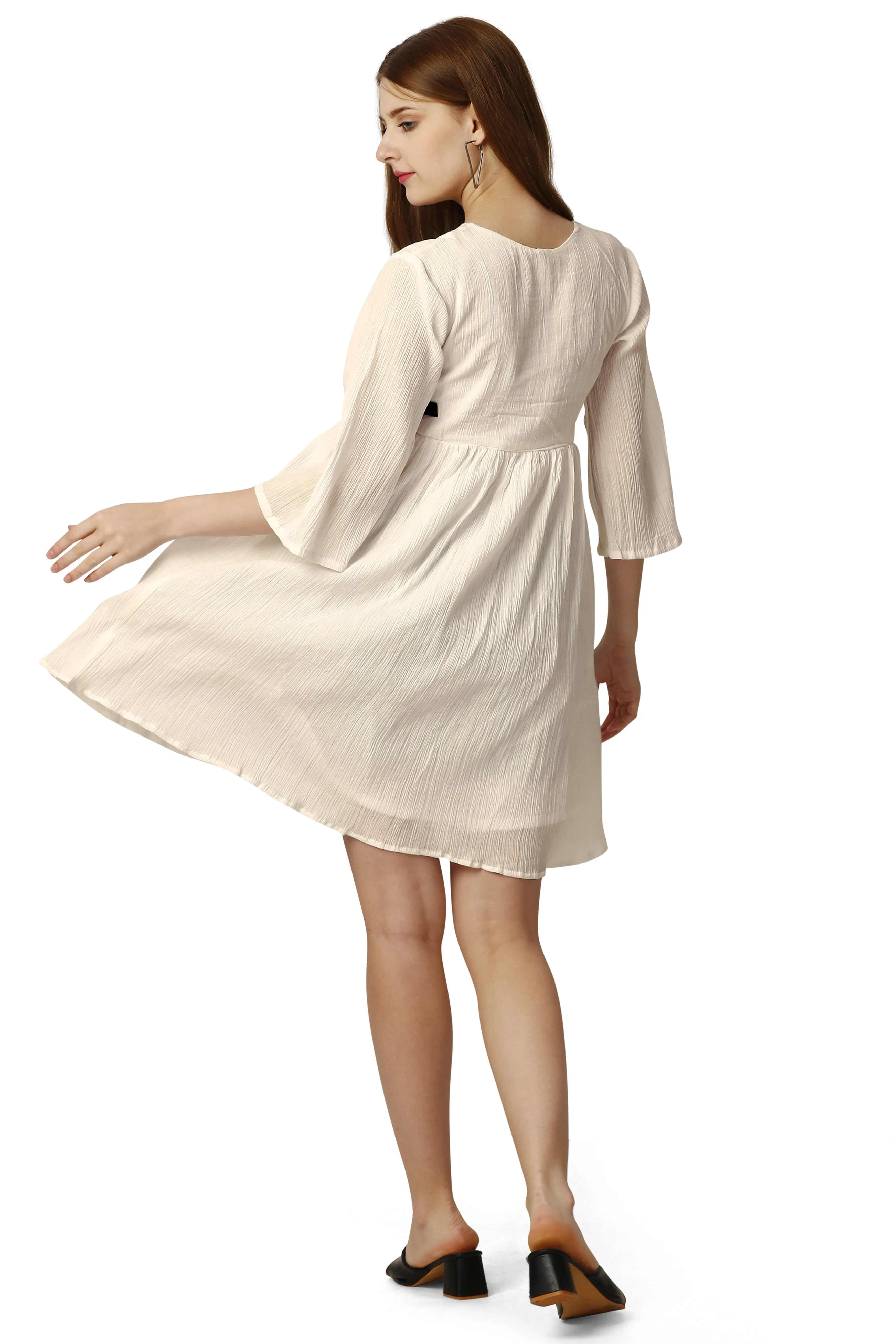 Antique Beige Premium Cotton Dress sold by French Crown product image thumbnail 5