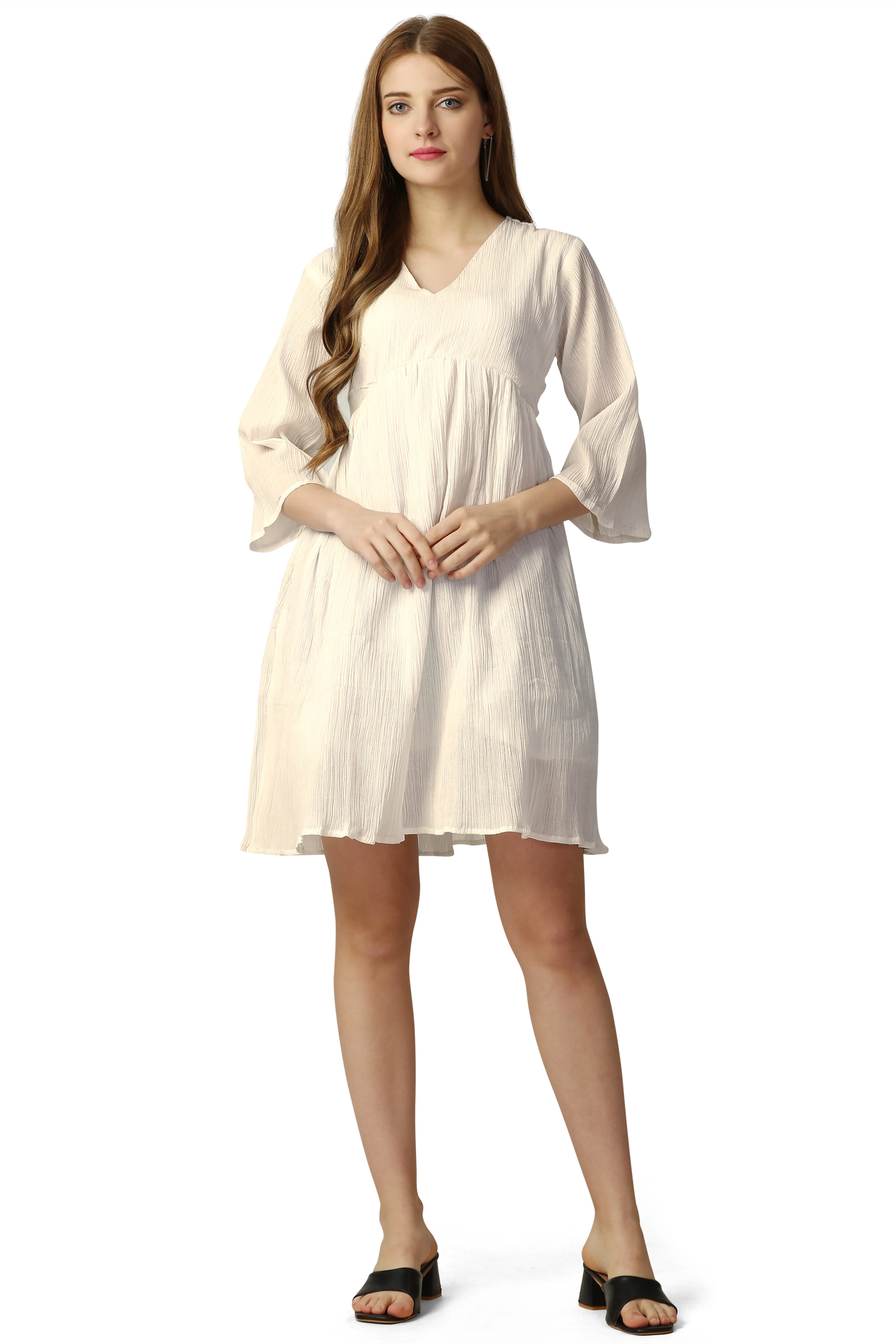 Antique Beige Premium Cotton Dress sold by French Crown product image thumbnail 2