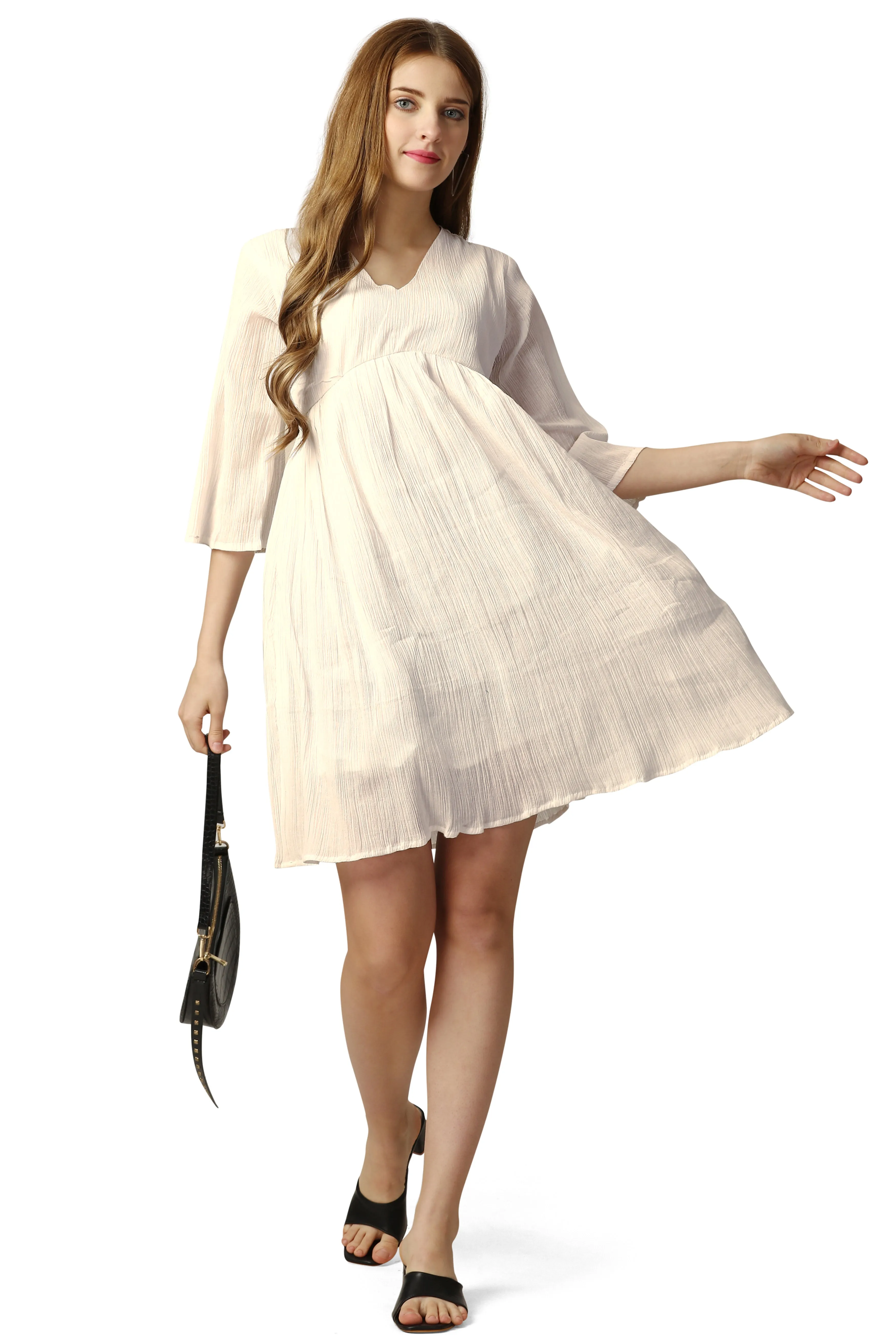 Antique Beige Premium Cotton Dress sold by French Crown product image thumbnail 4