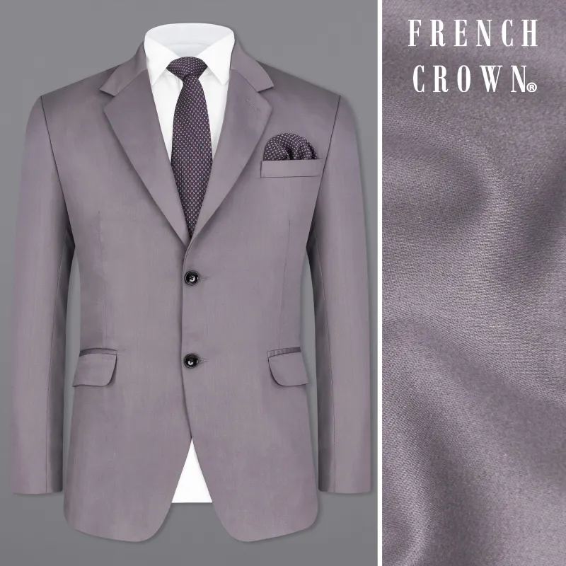 Light Gray Subtle Sheen Single Breasted Blazer sold by French Crown