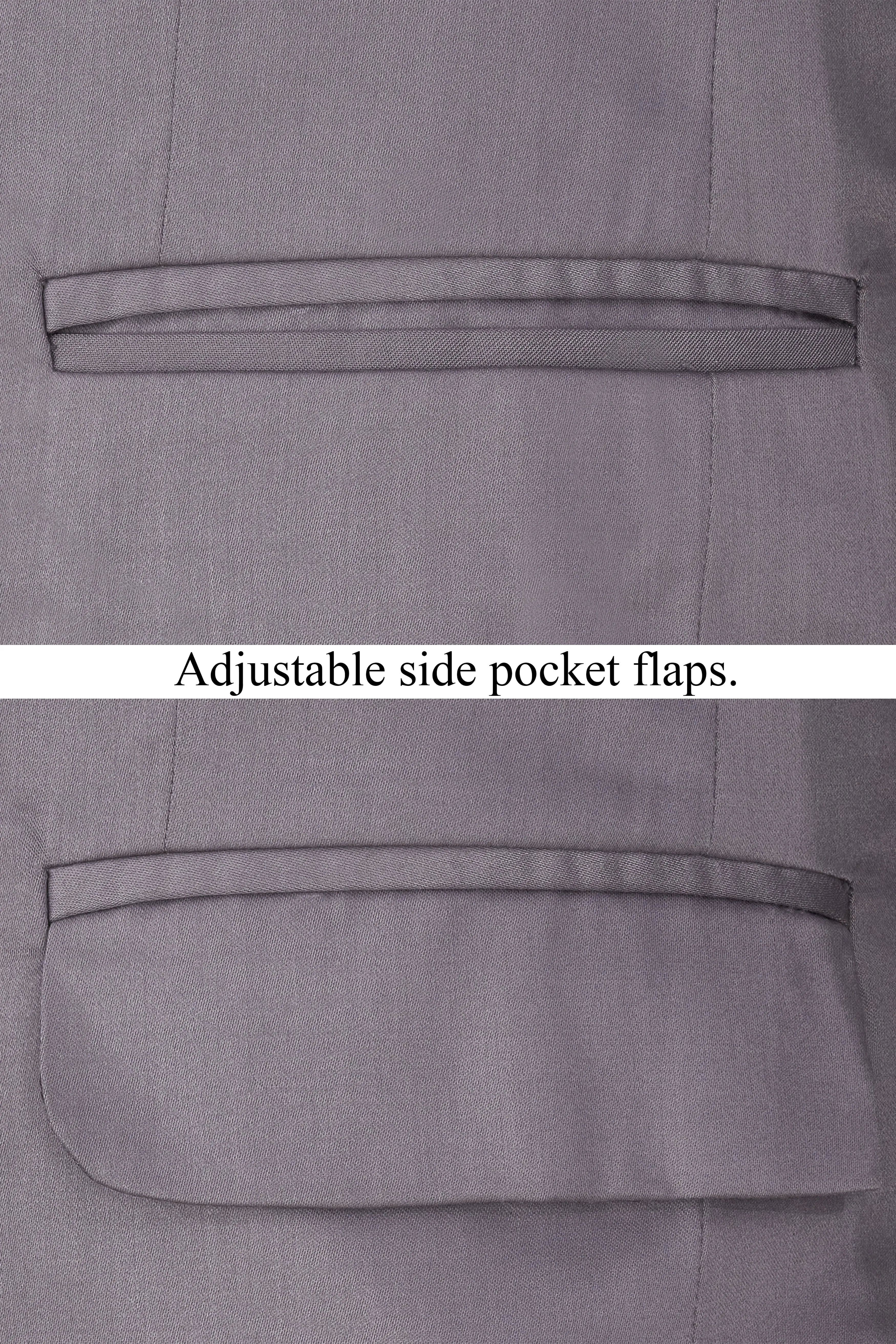 Light Gray Subtle Sheen Single Breasted Blazer sold by French Crown product image thumbnail 5