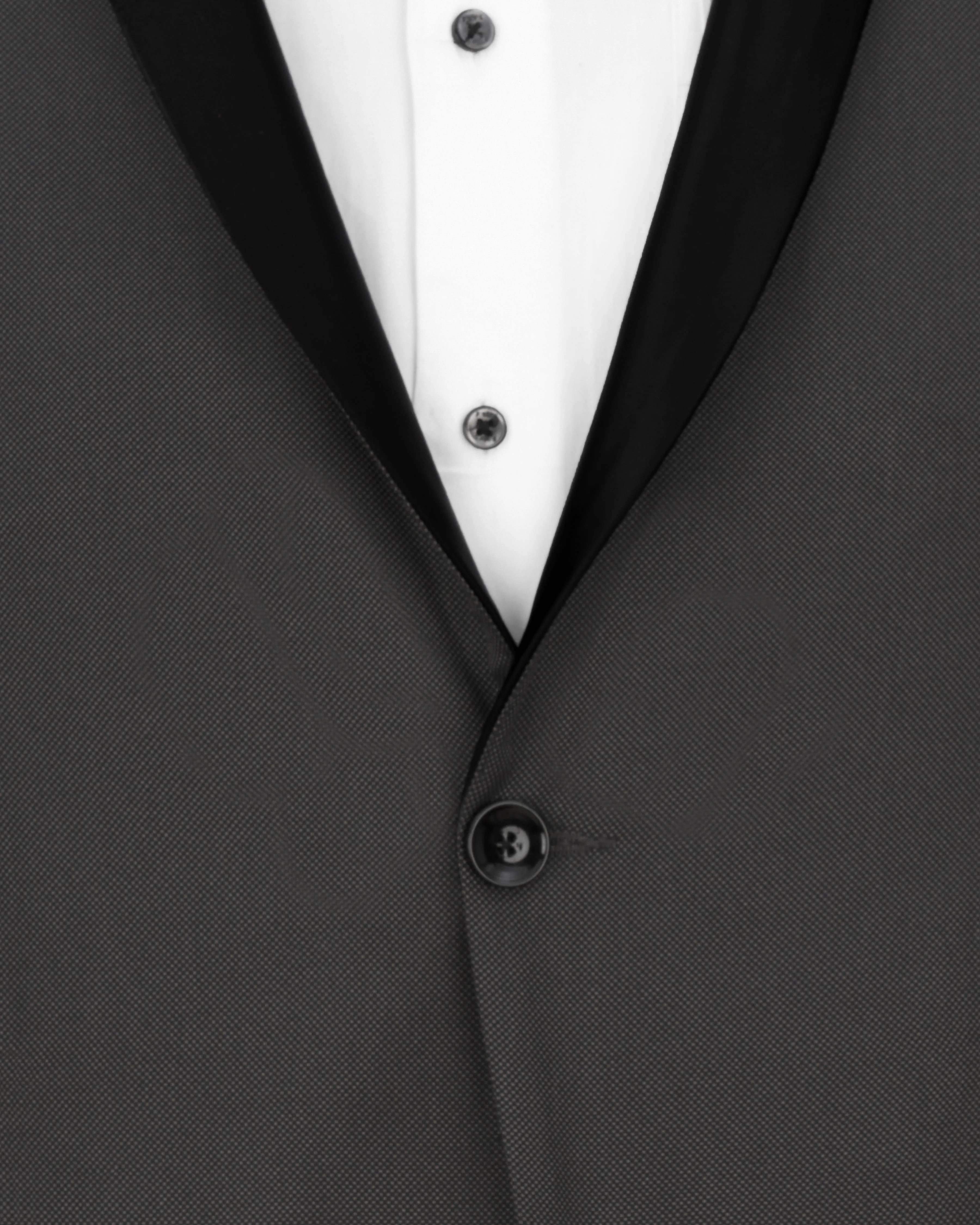Fuscous Grey Tuxedo Blazer sold by French Crown product image thumbnail 4