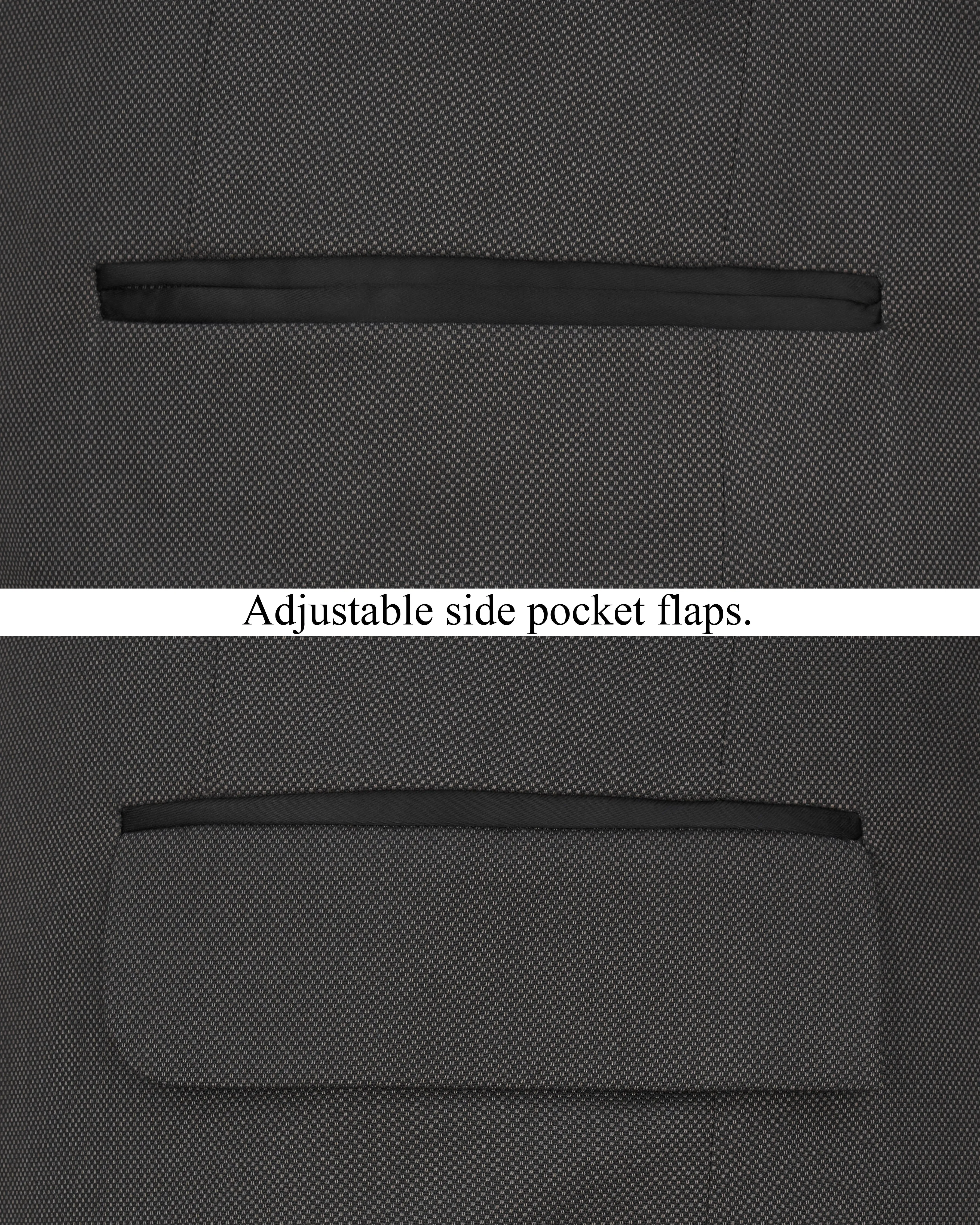 Fuscous Grey Tuxedo Blazer sold by French Crown product image thumbnail 5