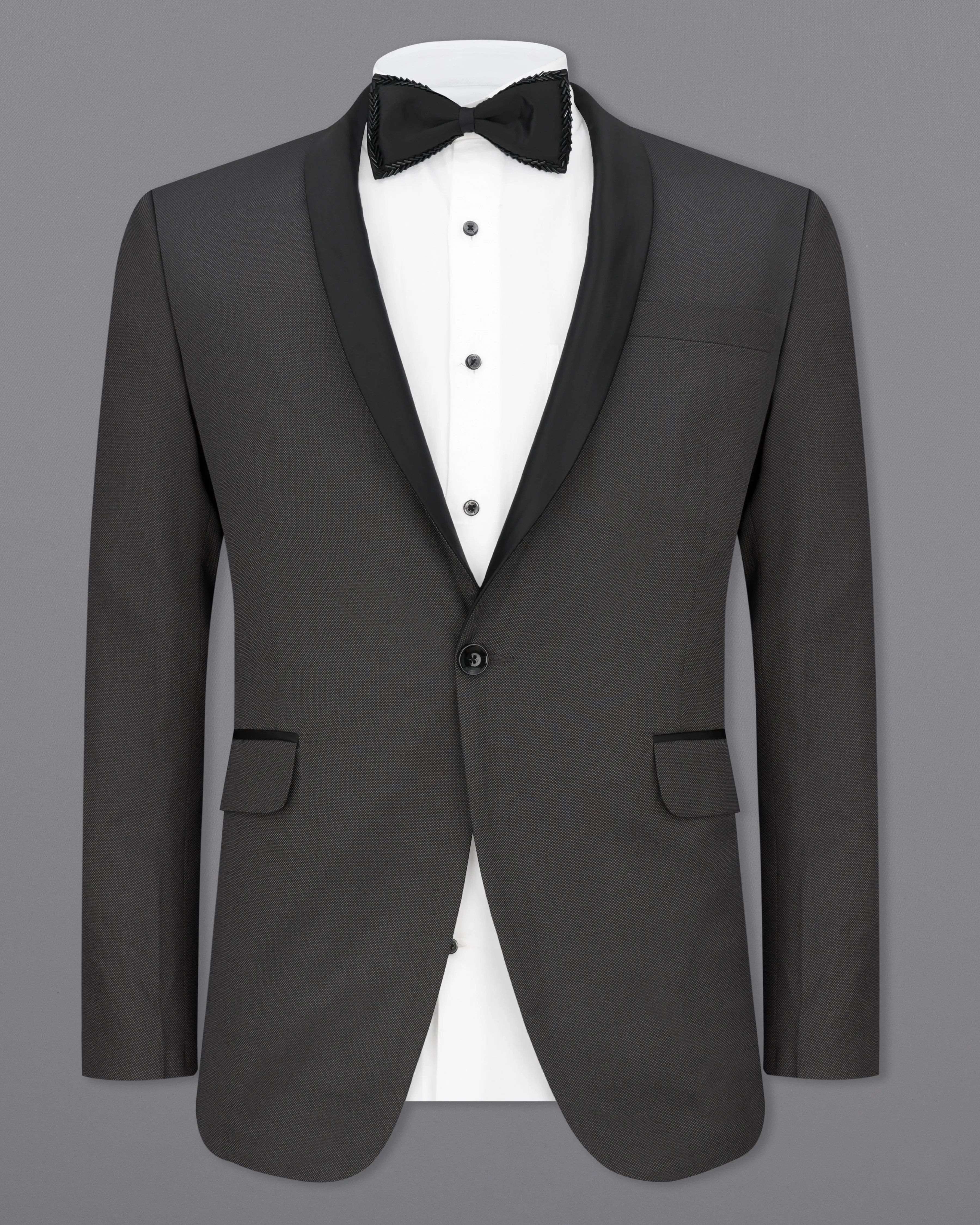 Fuscous Grey Tuxedo Blazer sold by French Crown product image thumbnail 2