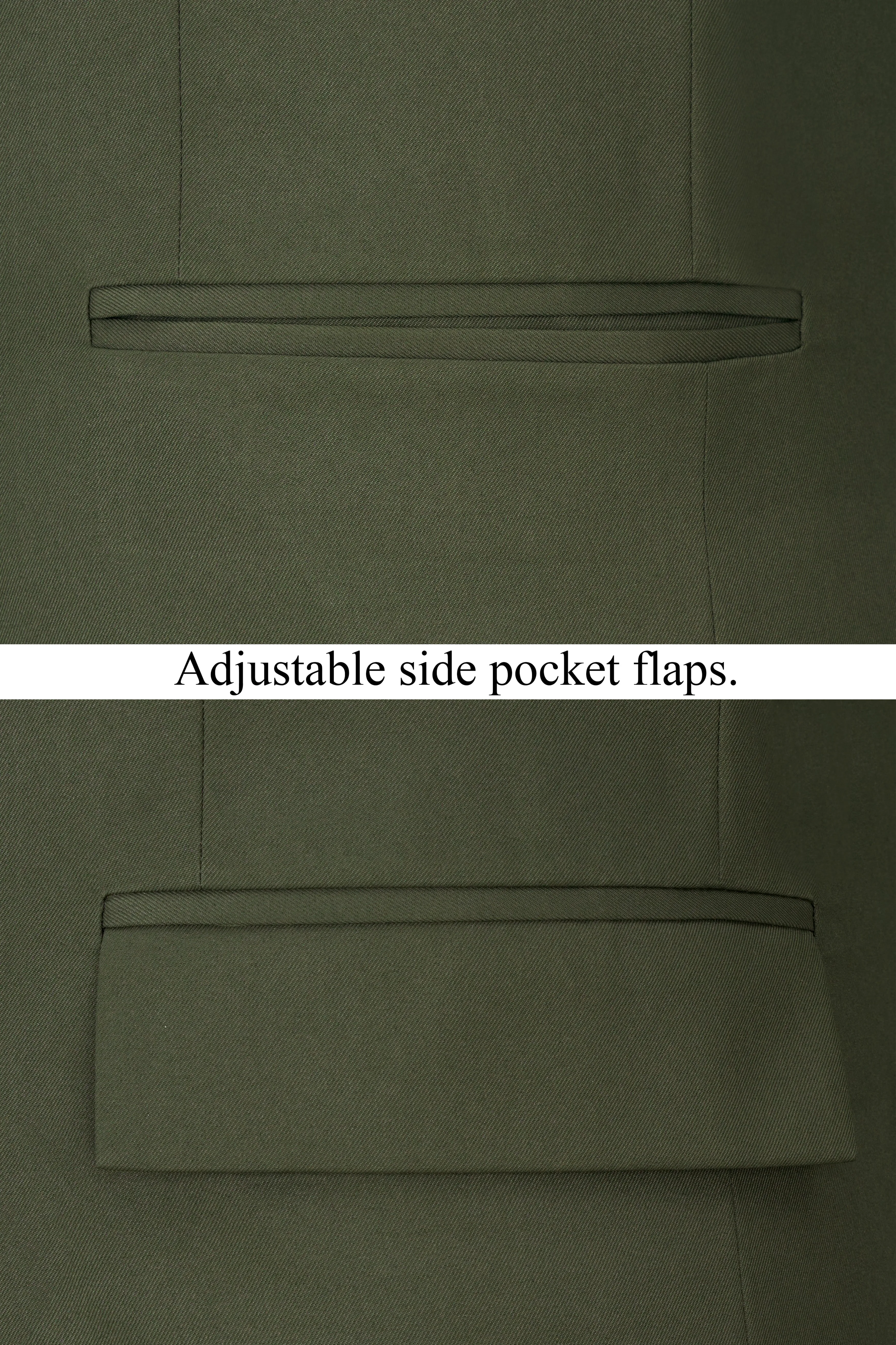 Twill Green Double Breasted Blazer sold by French Crown product image thumbnail 5