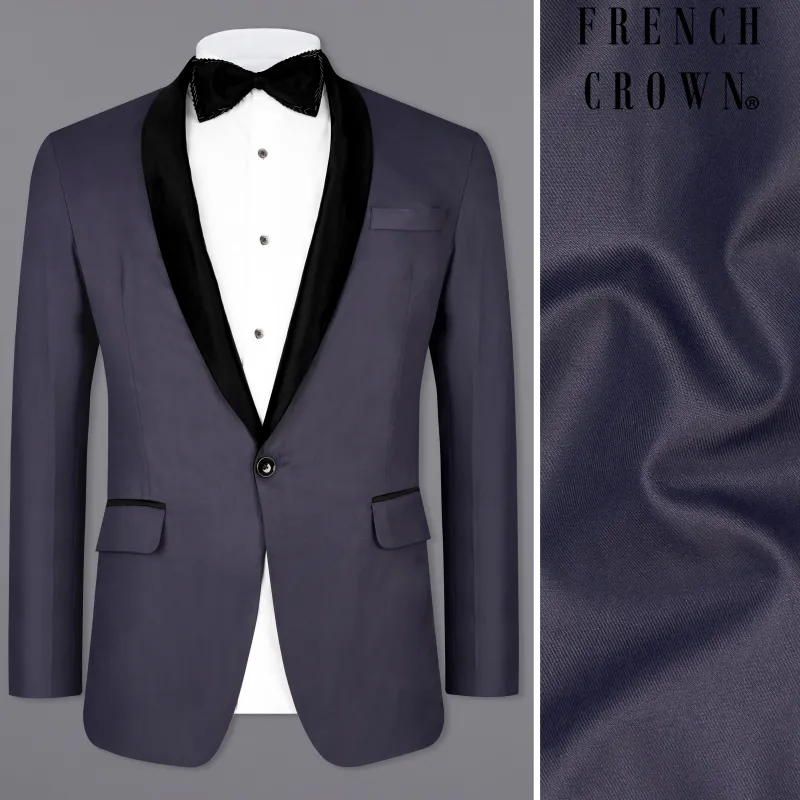 Gunmetal Blue Tuxedo Blazer made by French Crown