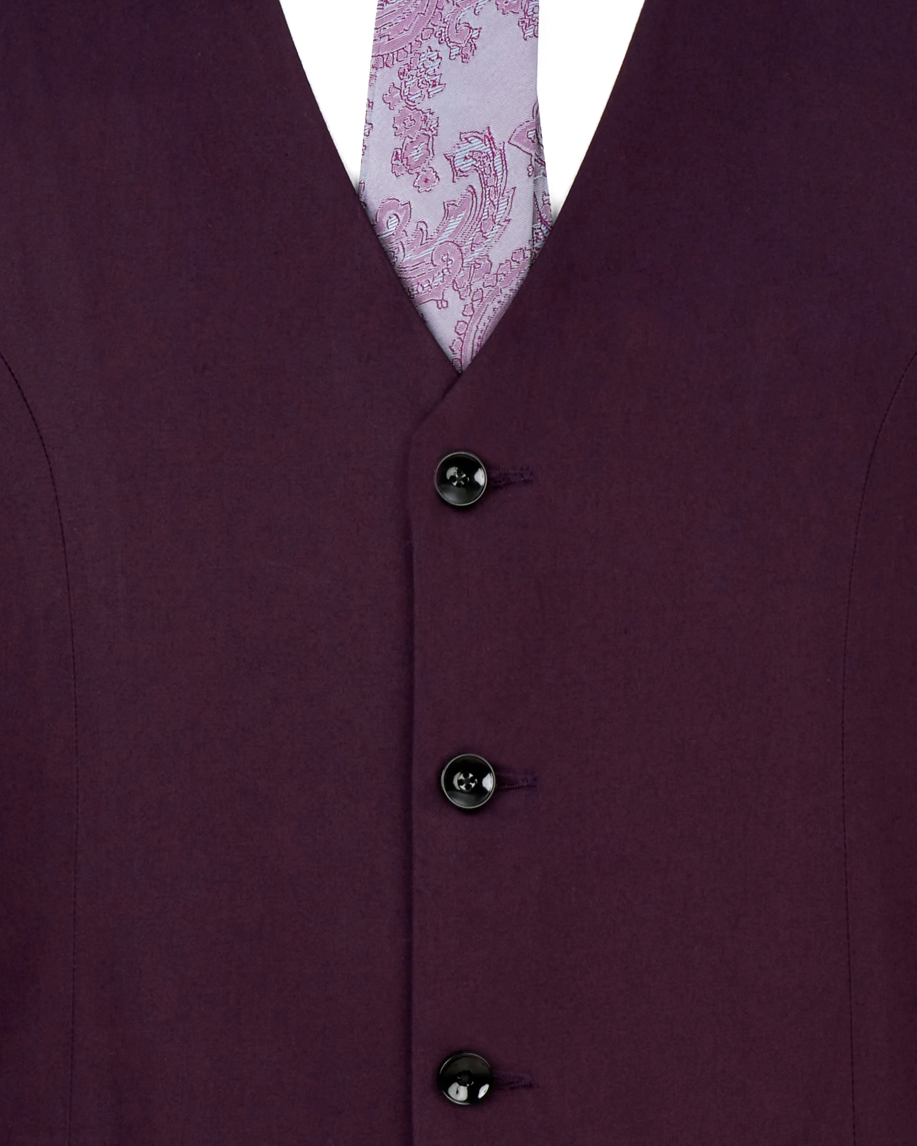 Eclipse Maroon Premium Cotton Waistcoat sold by French Crown product image thumbnail 5