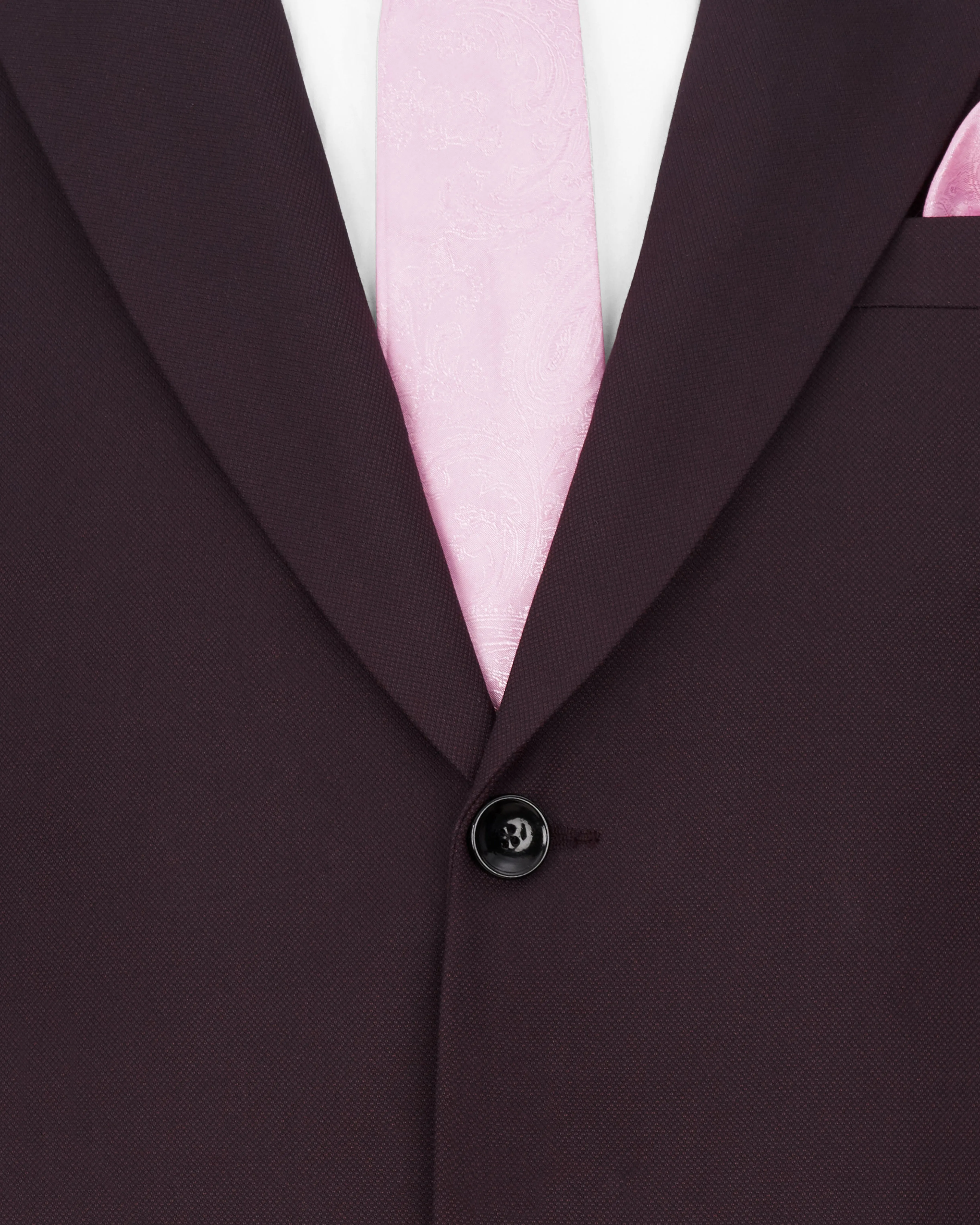 Aubergine Maroon Single Breasted Blazer sold by French Crown product image thumbnail 4