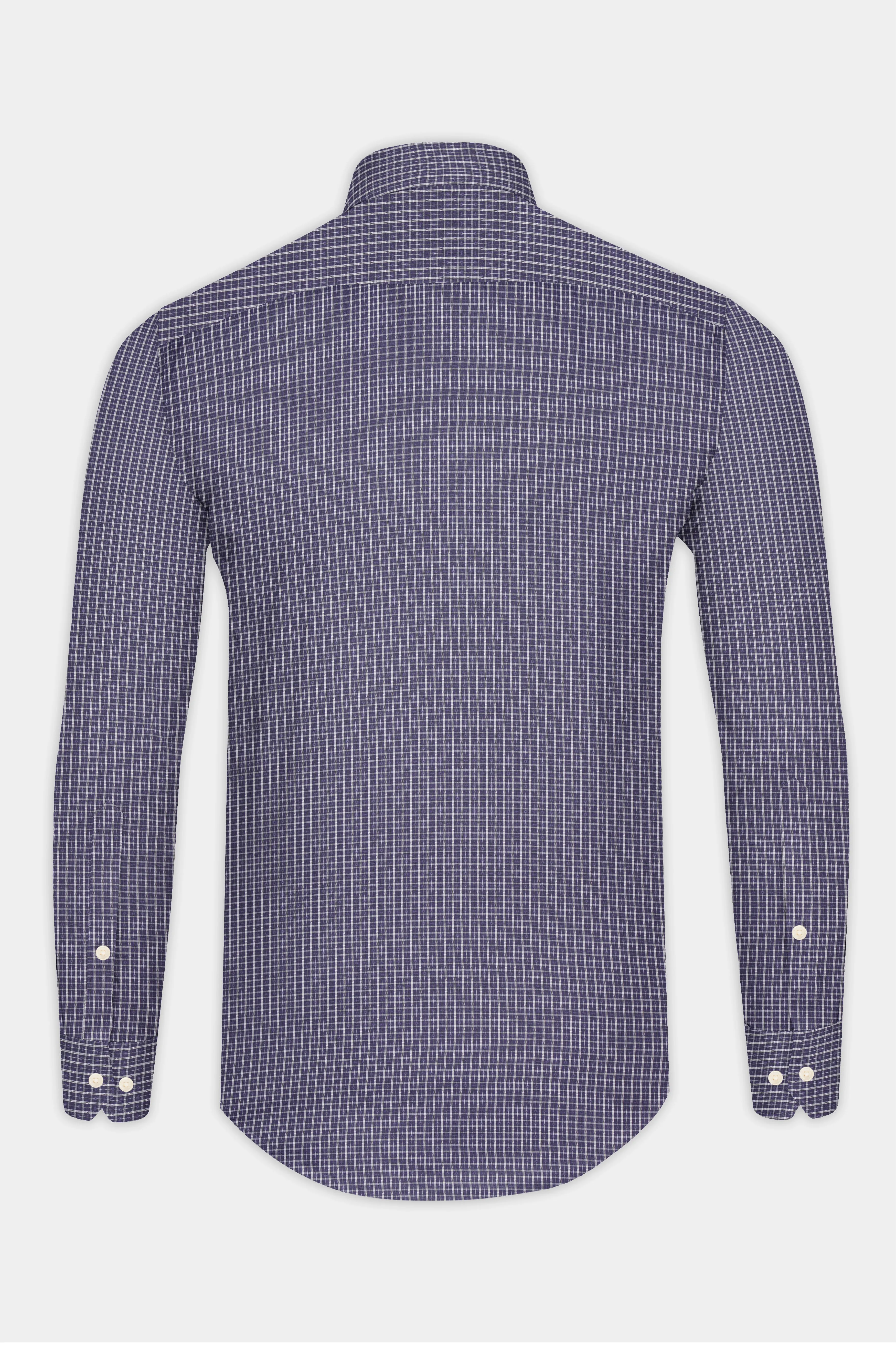 Mountain Mist Checkered Dobby Textured Premium Giza Cotton Shirt sold by French Crown product image thumbnail 5