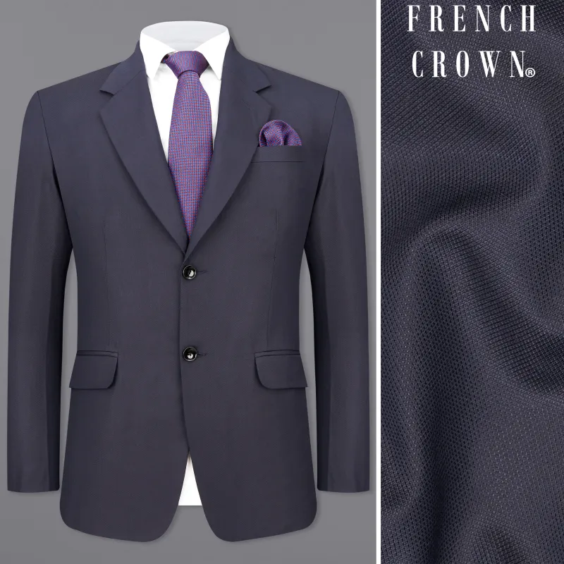Iridium Gray Single-Breasted Blazer sold by French Crown