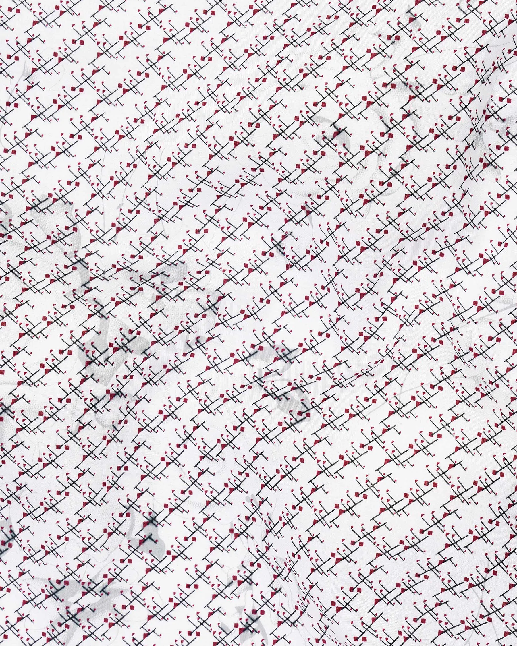 Bright White Printed Super Soft Premium Cotton Shirt sold by French Crown product image thumbnail 2