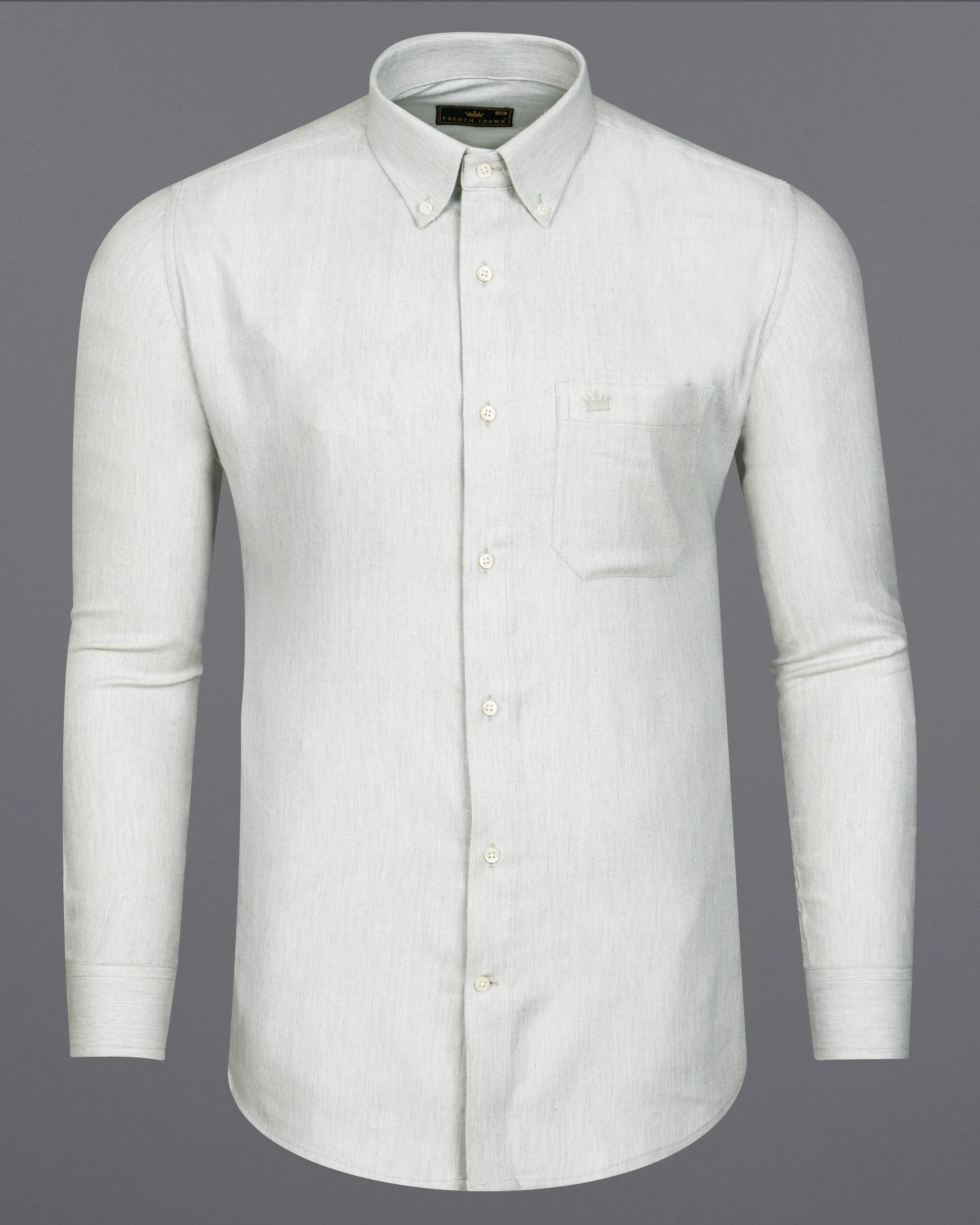 Surf Crest Green Button-Down Flannel Shirt sold by French Crown product image thumbnail 5