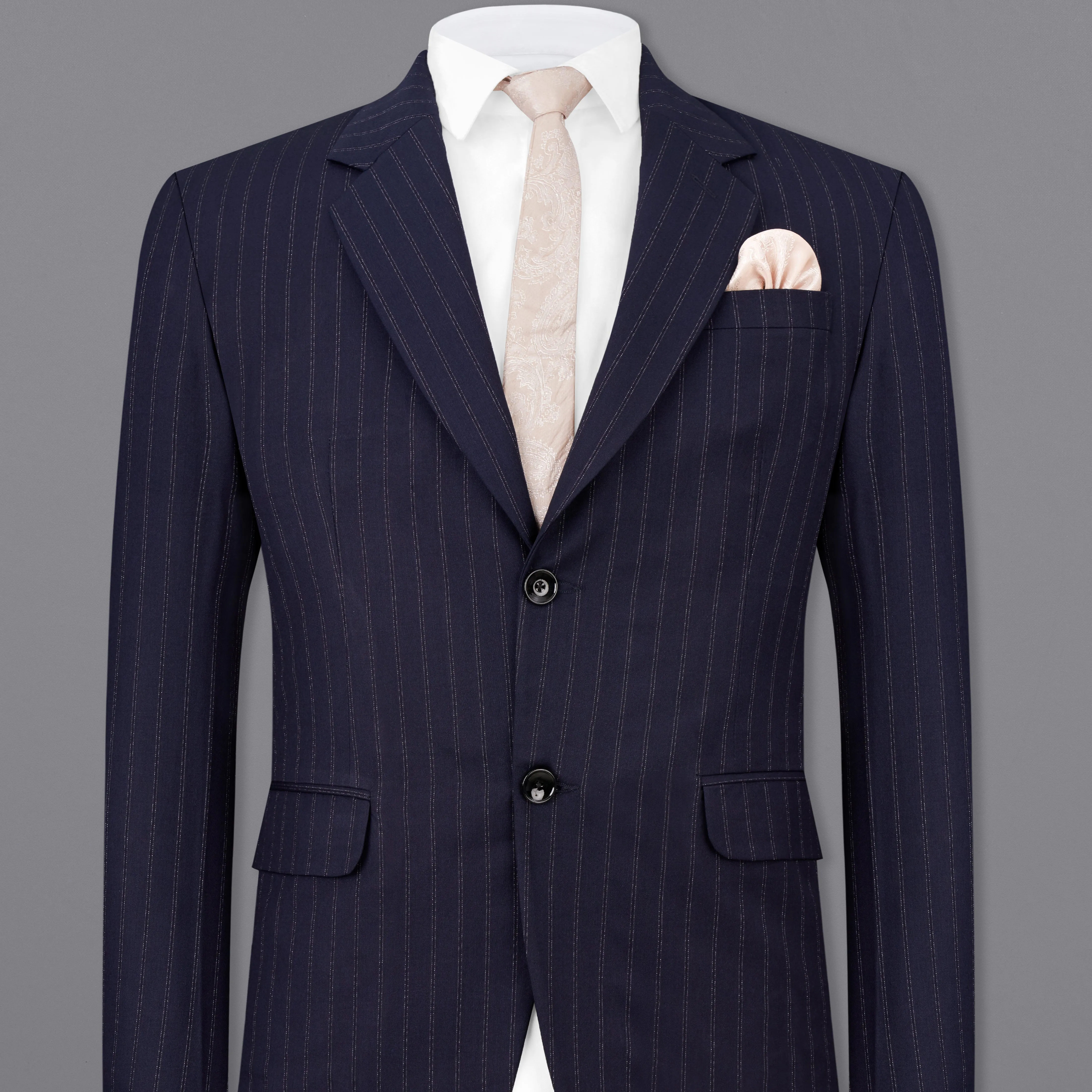 Mirage Blue Striped Blazer sold by French Crown