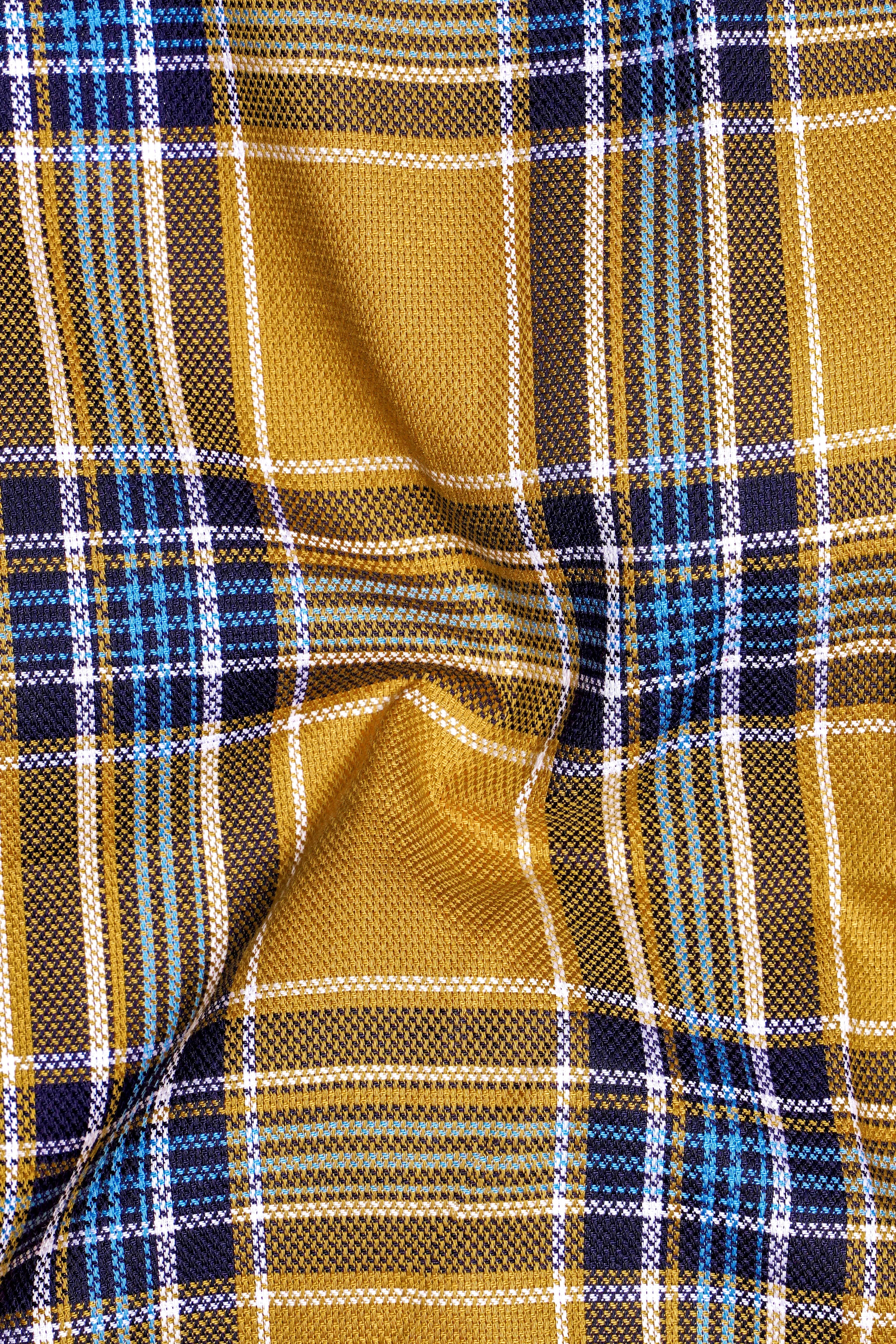 Equator Brown Plaid Dobby Textured Premium Giza Cotton Shirt sold by French Crown product image thumbnail 3