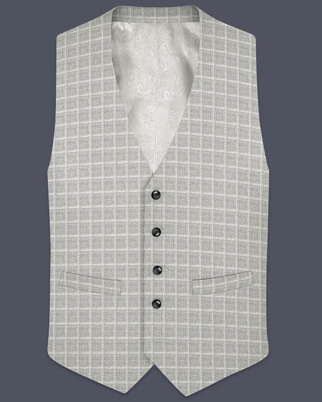 Timberwolf light Brown Plaid Waistcoat sold by French Crown