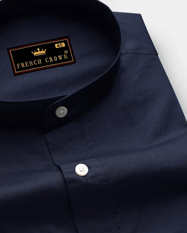 Gunmetal Blue Super Soft Premium Cotton Shirt sold by French Crown