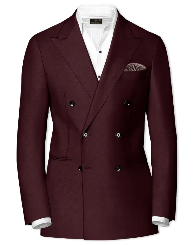 Matterhorn Maroon Double Breasted Blazer sold by French Crown