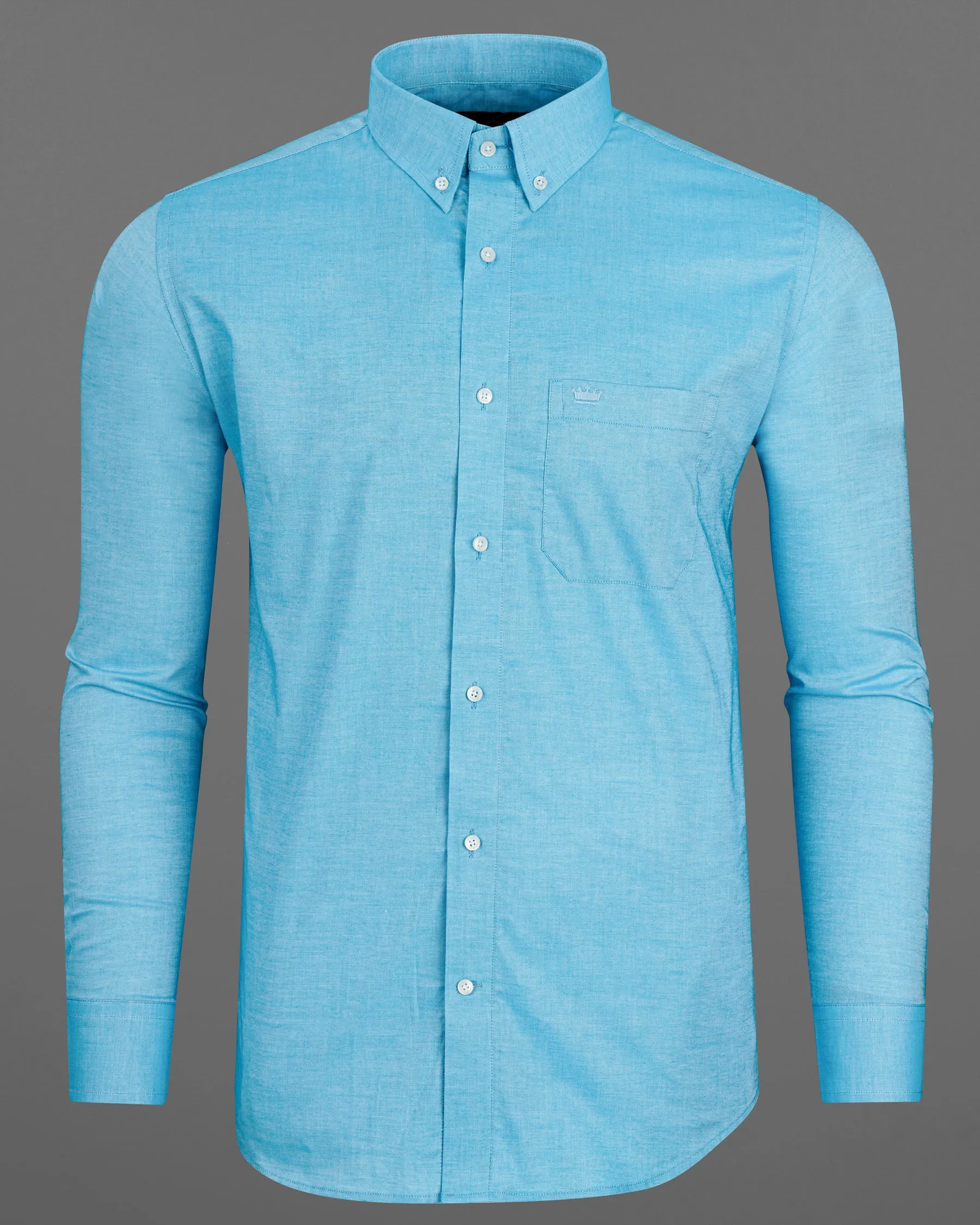 Glacier Blue Royal Oxford Shirt sold by French Crown product image thumbnail 5