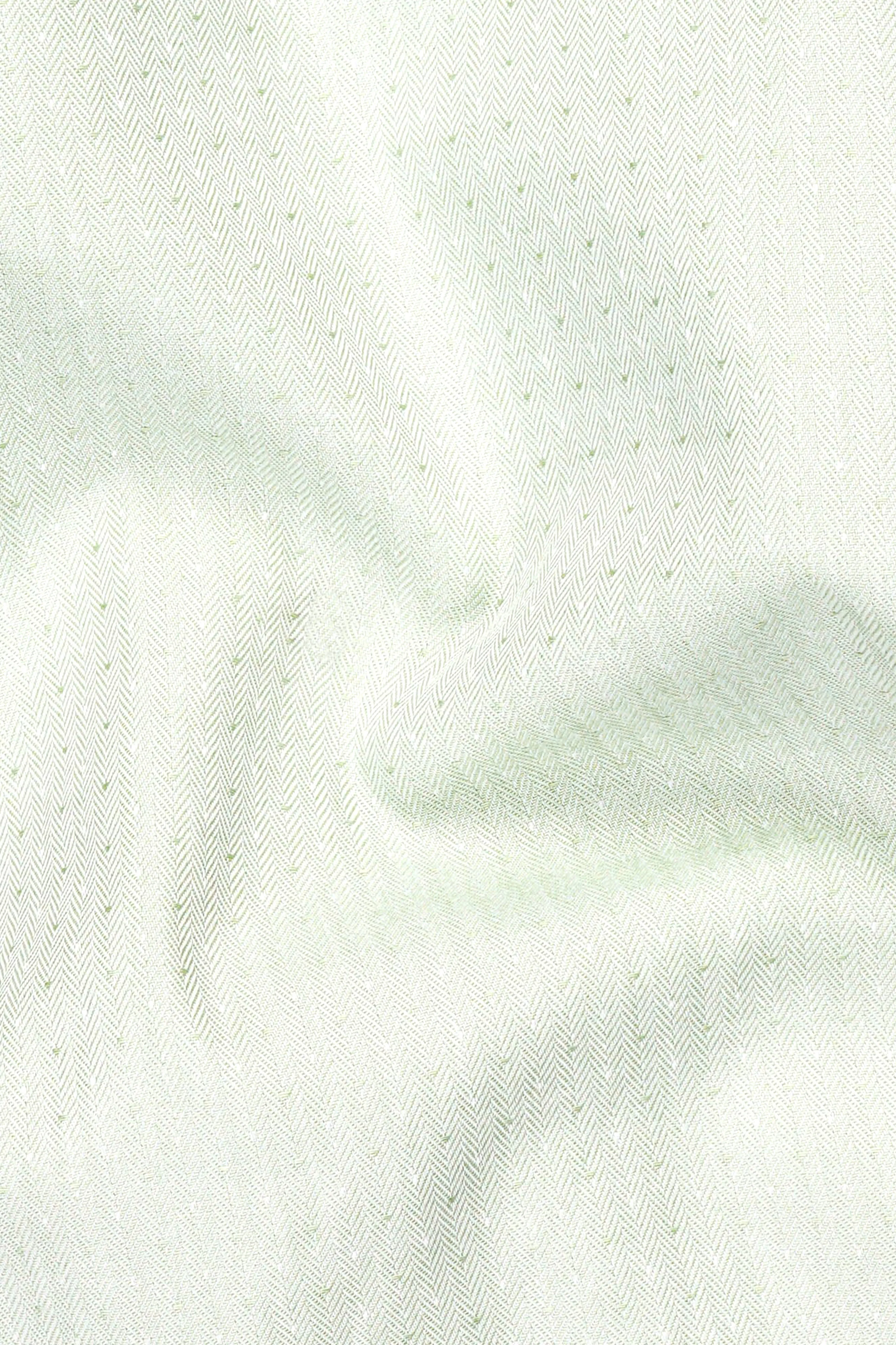 Gainsboro Green Dobby Textured Premium Giza Cotton Shirt sold by French Crown product image thumbnail 2