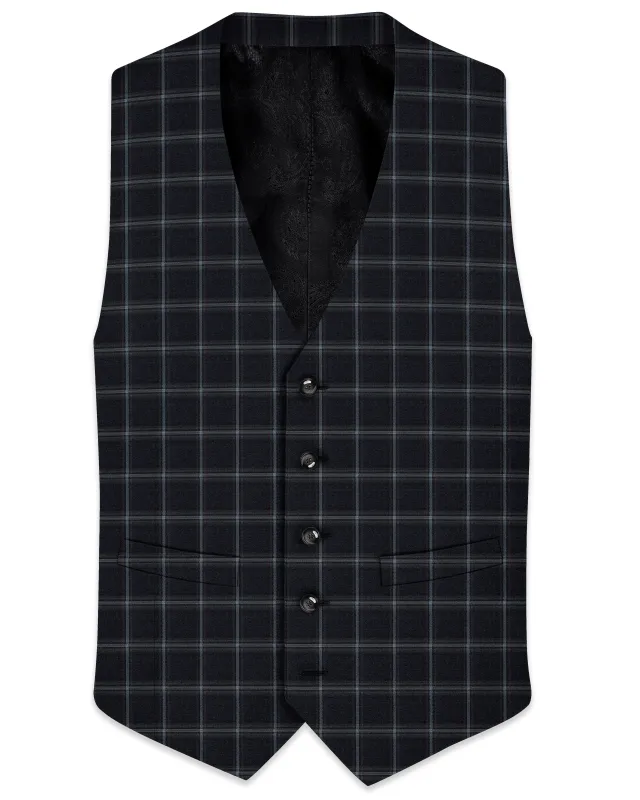 Baltic Sea Plaid Waistcoat sold by French Crown