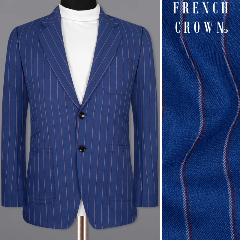 Bahama Blue Striped Woolrich Sports Blazer sold by French Crown