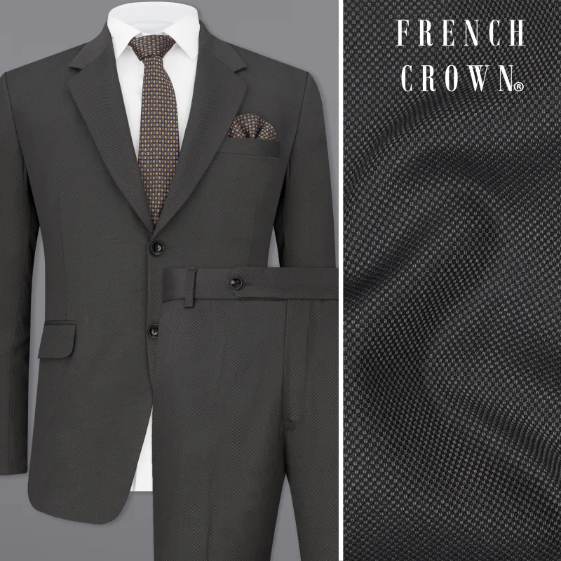 Fuscous Grey Single Breasted Suit sold by French Crown