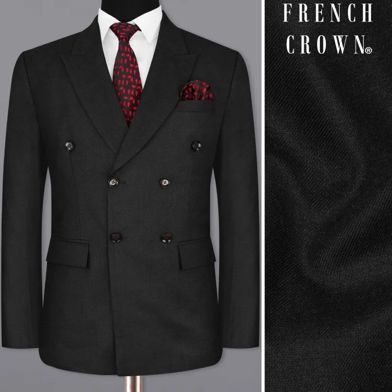 Charcoal Grey Double Breasted Blazer sold by French Crown