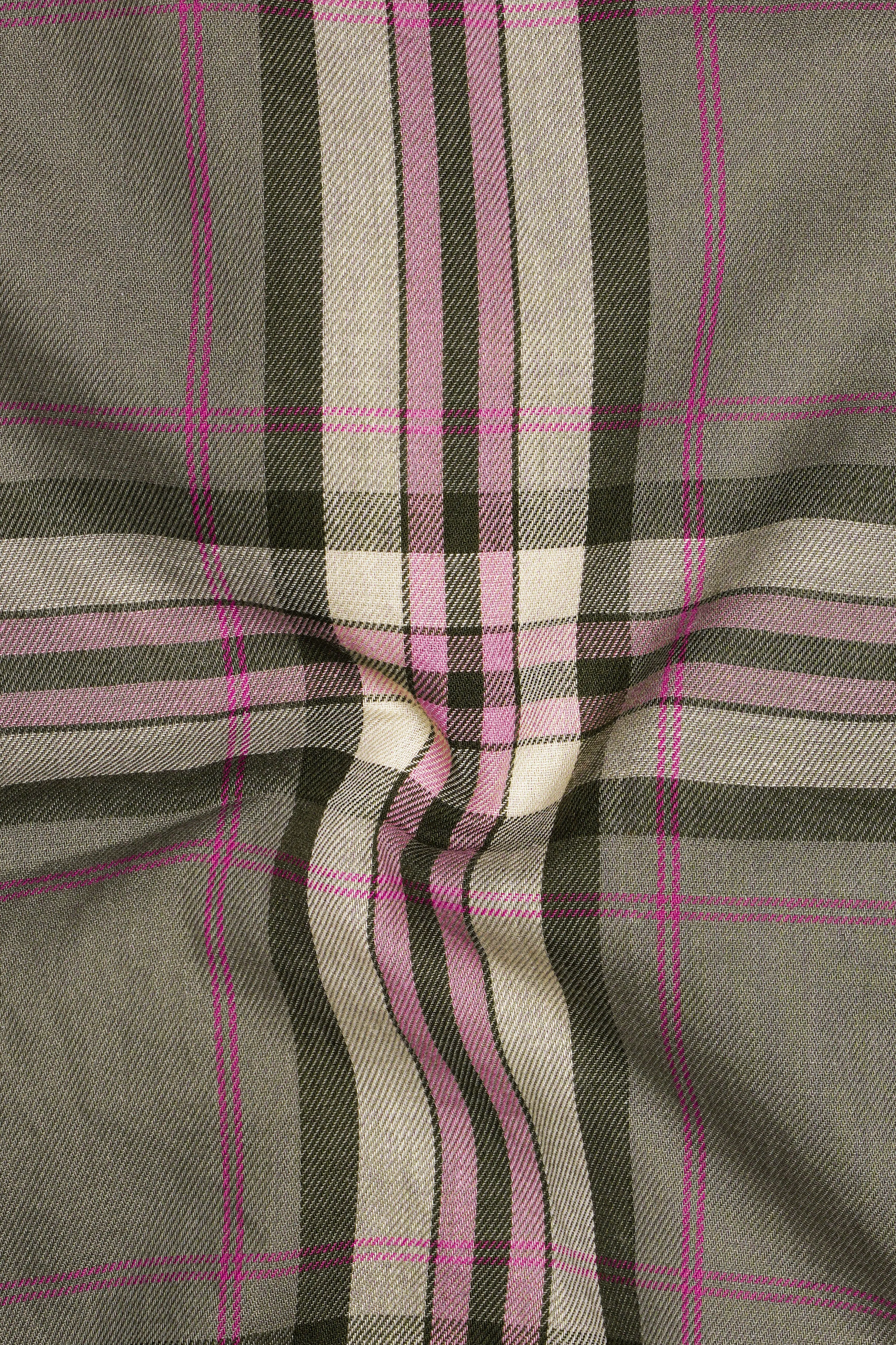 Hurricane Gray Twill Plaid Premium Cotton Shirt sold by French Crown product image thumbnail 3