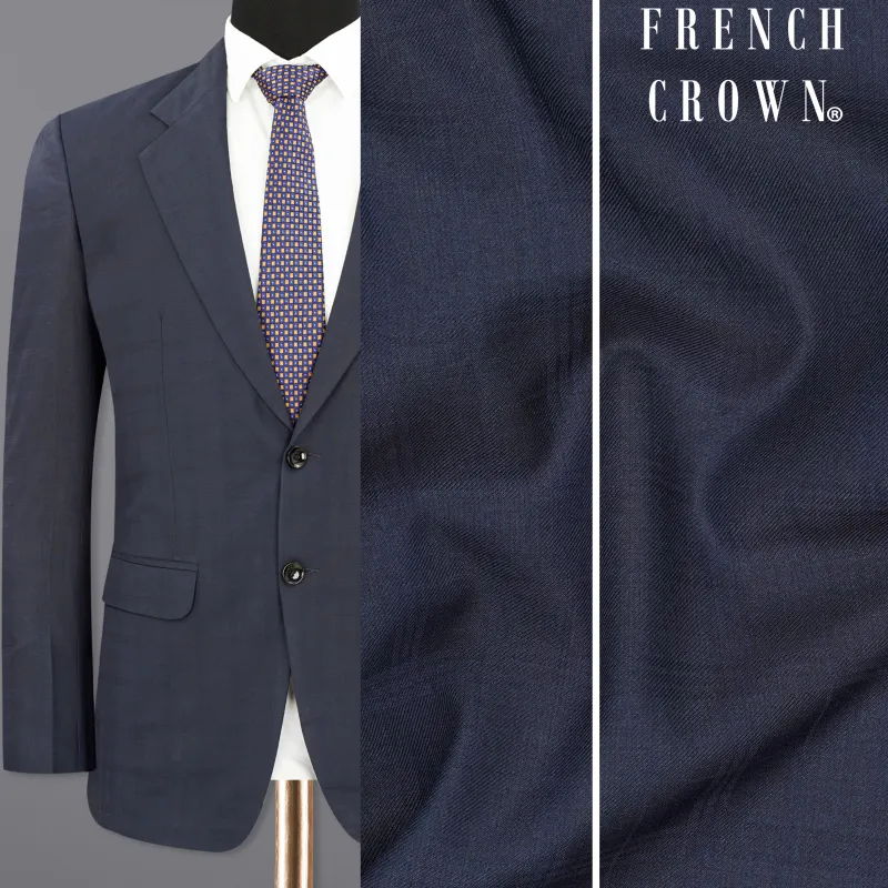 Valhalla Blue Subtle Plaid Blazer sold by French Crown