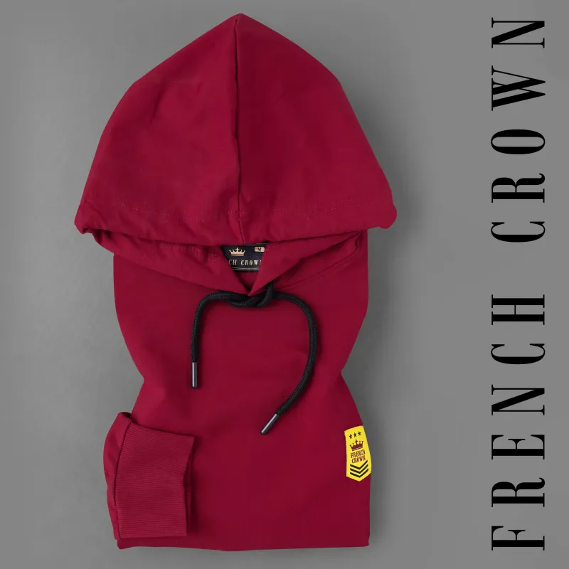 Merlot Red Hoodie Sweatshirt made by French Crown