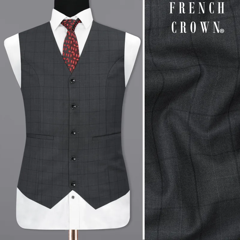Gravel Grey With Zeus Textured Waistcoat sold by French Crown
