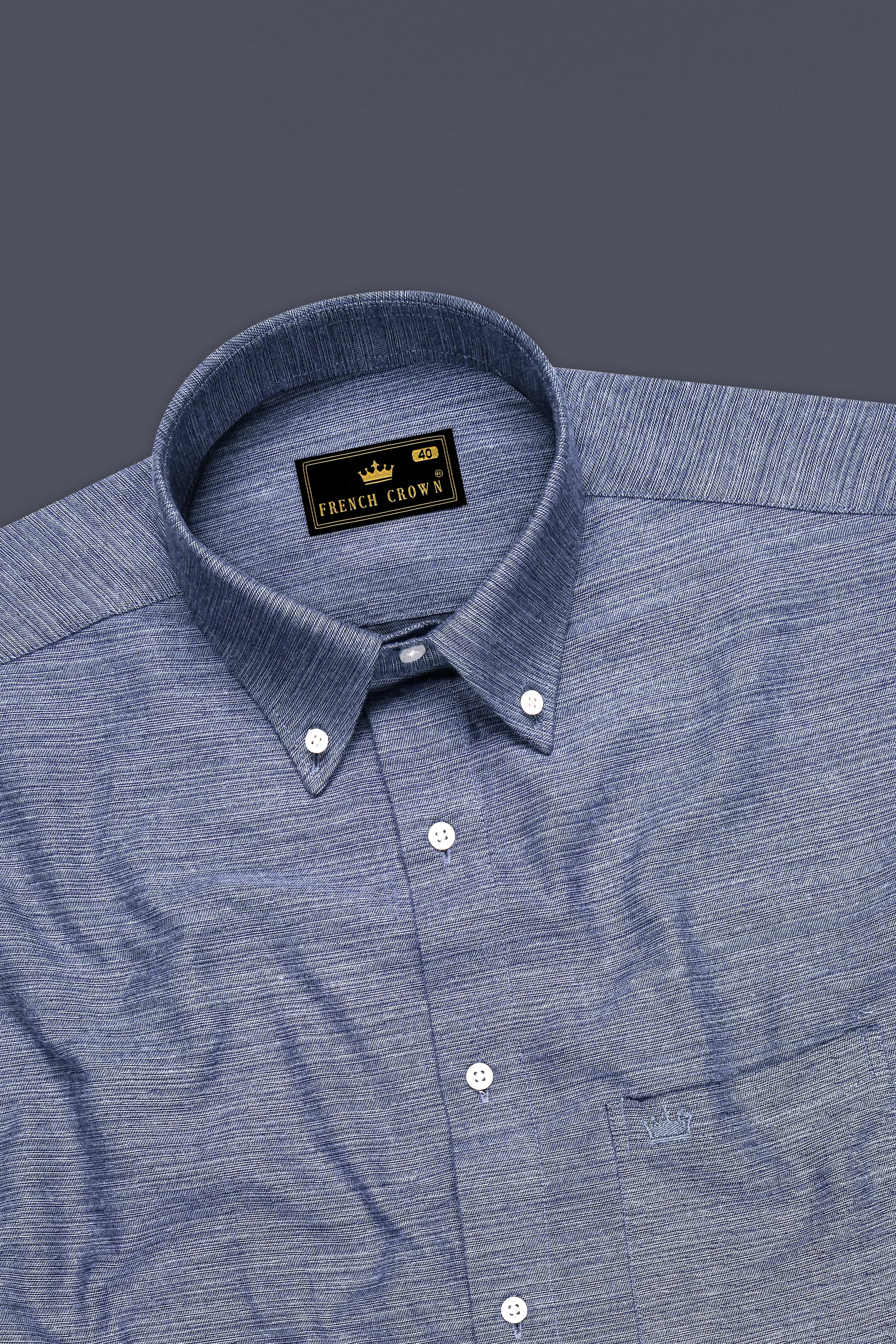 Bayoux Gray Button Down Flannel Shirt sold by French Crown product image thumbnail 5