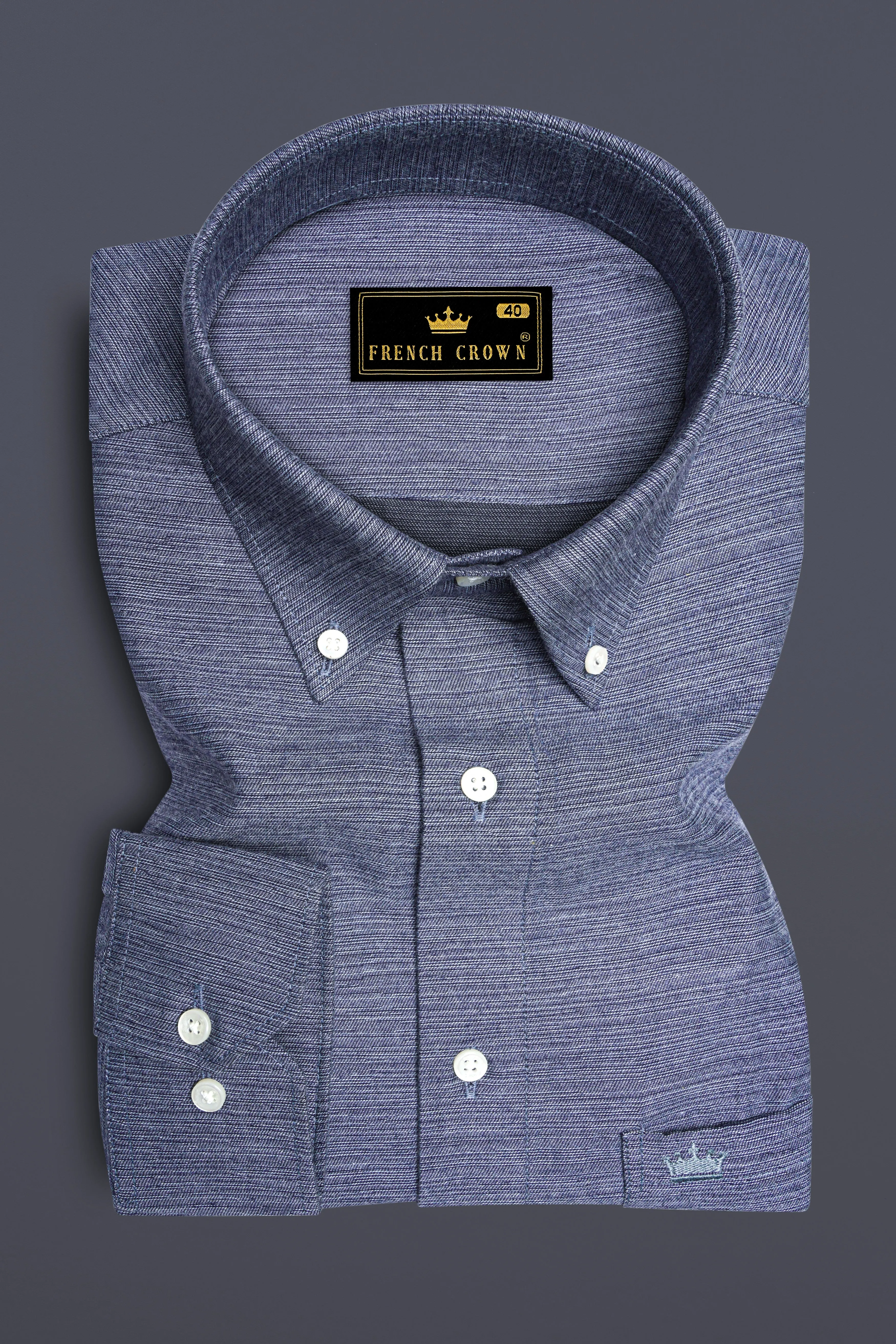 Bayoux Gray Button Down Flannel Shirt sold by French Crown product image thumbnail 4