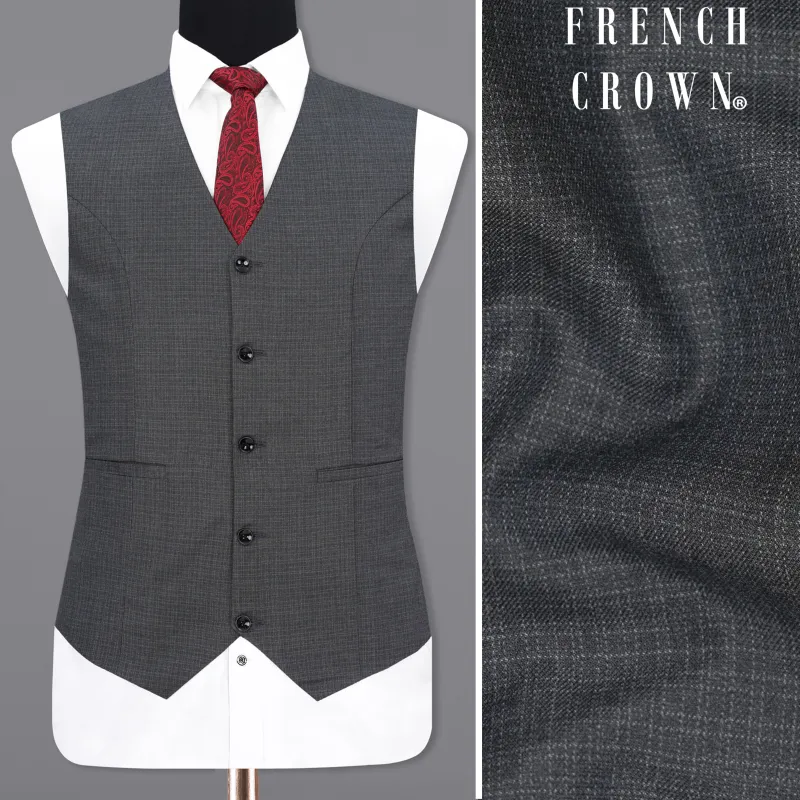 Baltic Sea Textured Waistcoat sold by French Crown