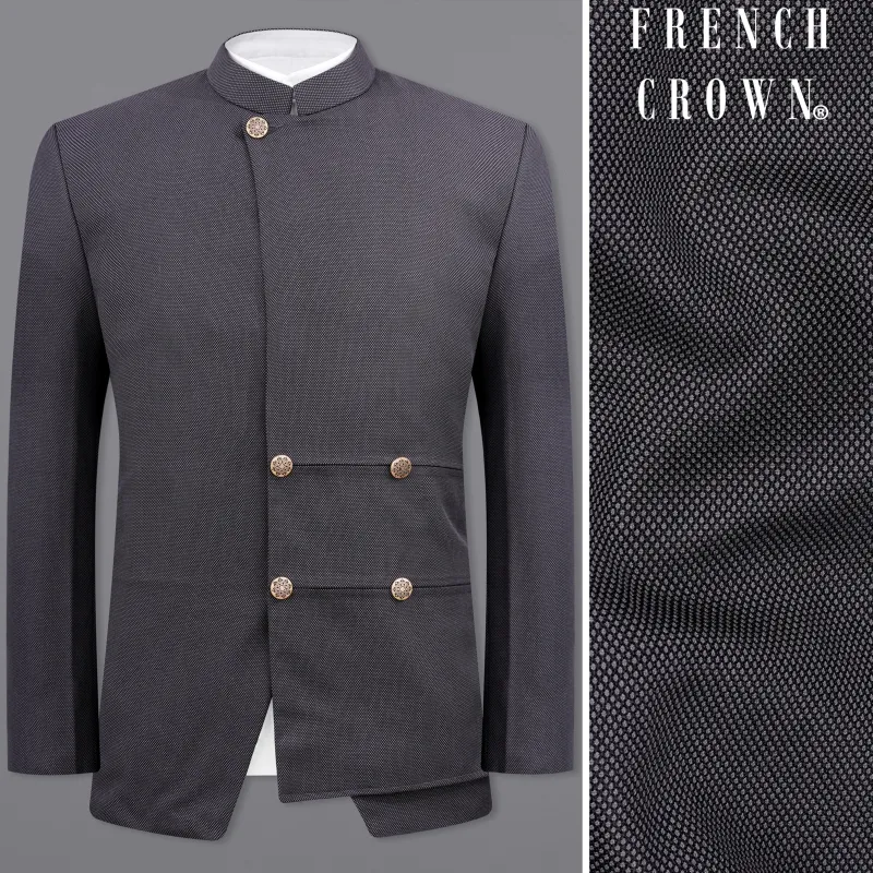 Thunder Bandhgala Asymmetrical Designer Blazer sold by French Crown