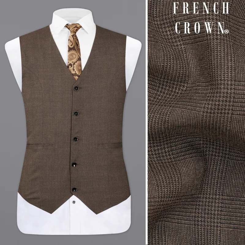 Taupe Coffee Brown Waistcoat sold by French Crown