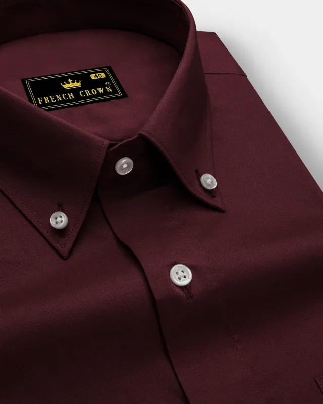 Espresso Red Chambray Button Down Shirt sold by French Crown