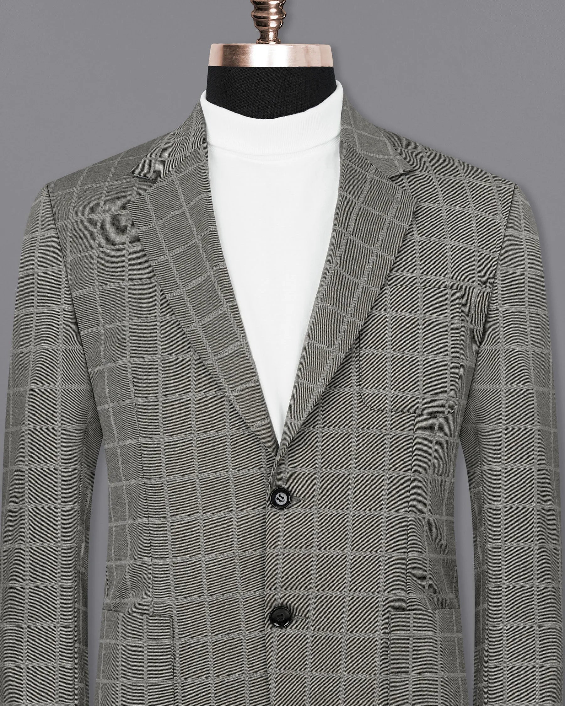 Hurricane Windowpane Single Breasted Sports Blazer sold by French Crown product image thumbnail 2