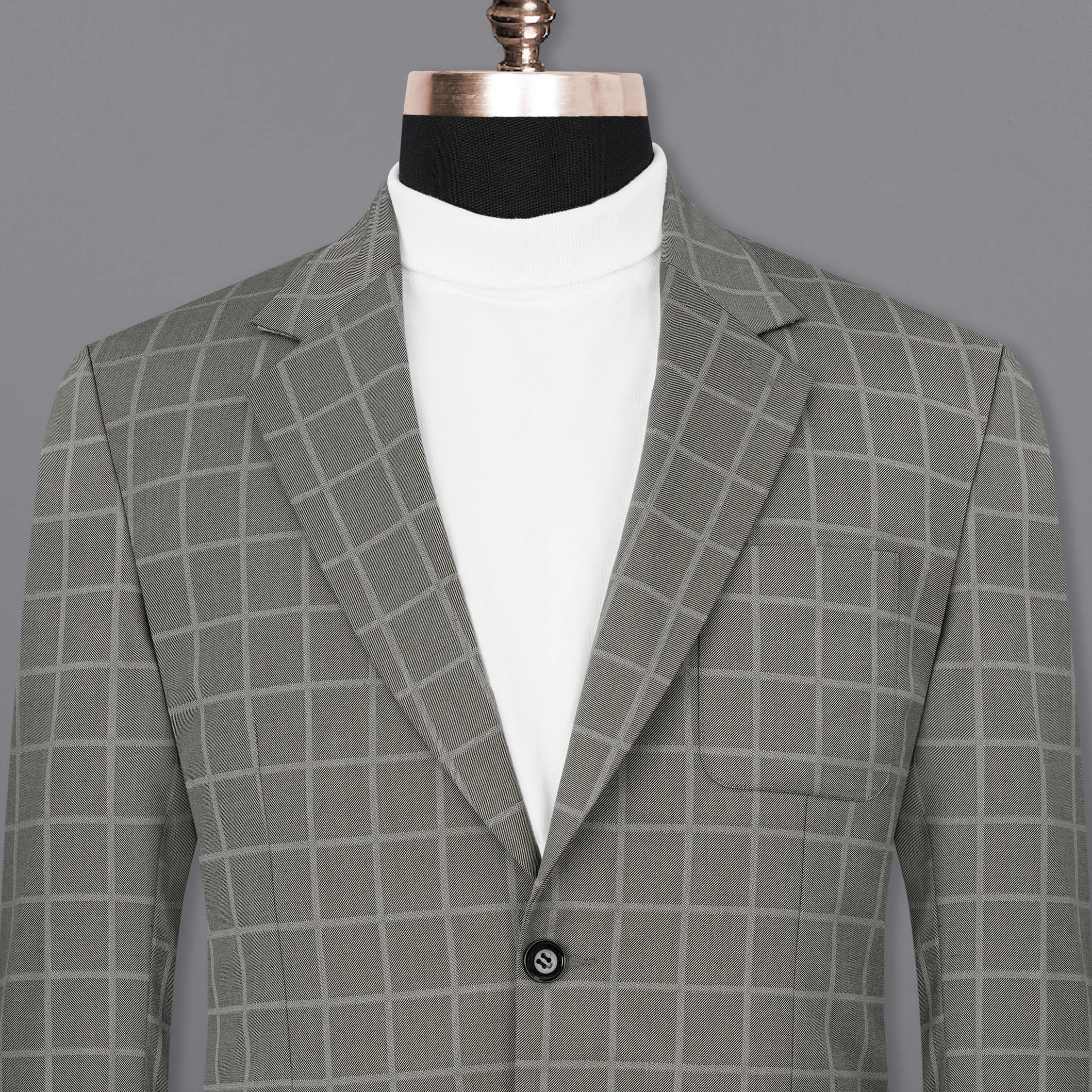 Hurricane Windowpane Single Breasted Sports Blazer sold by French Crown product image thumbnail 4