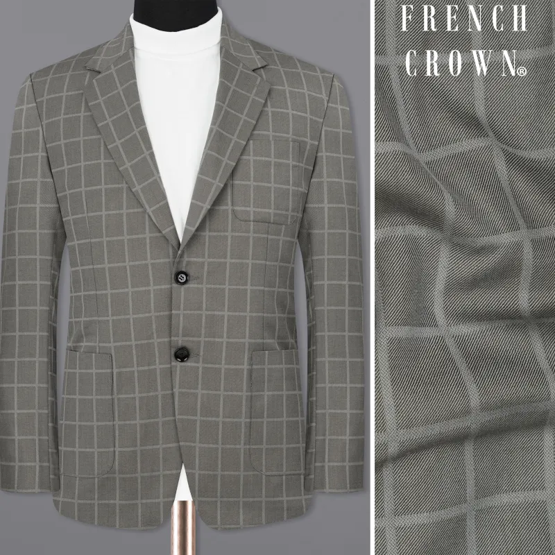 Hurricane Windowpane Single Breasted Sports Blazer sold by French Crown