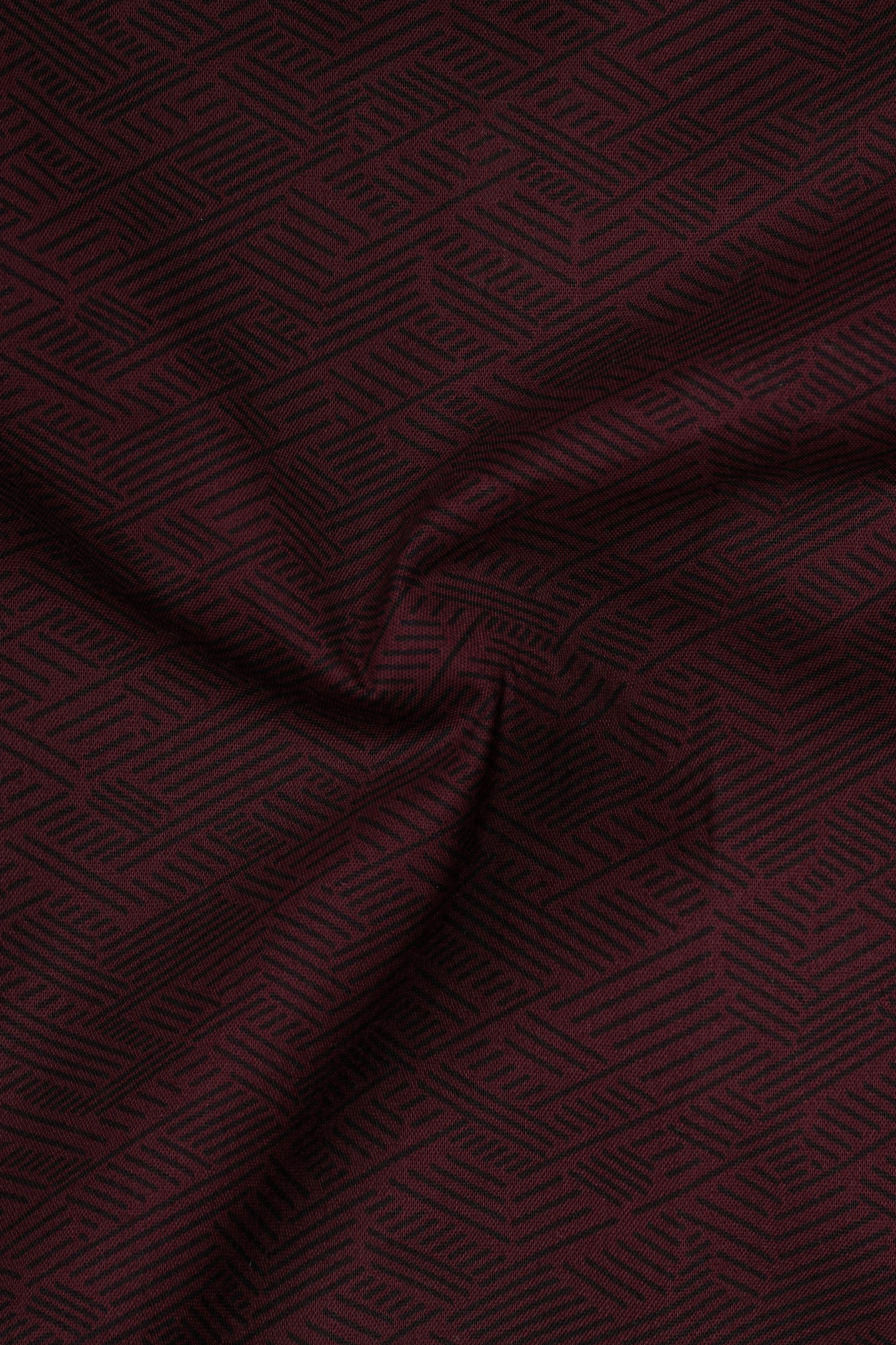 Wine Berry Printed Premium Cotton Shirt sold by French Crown product image thumbnail 3