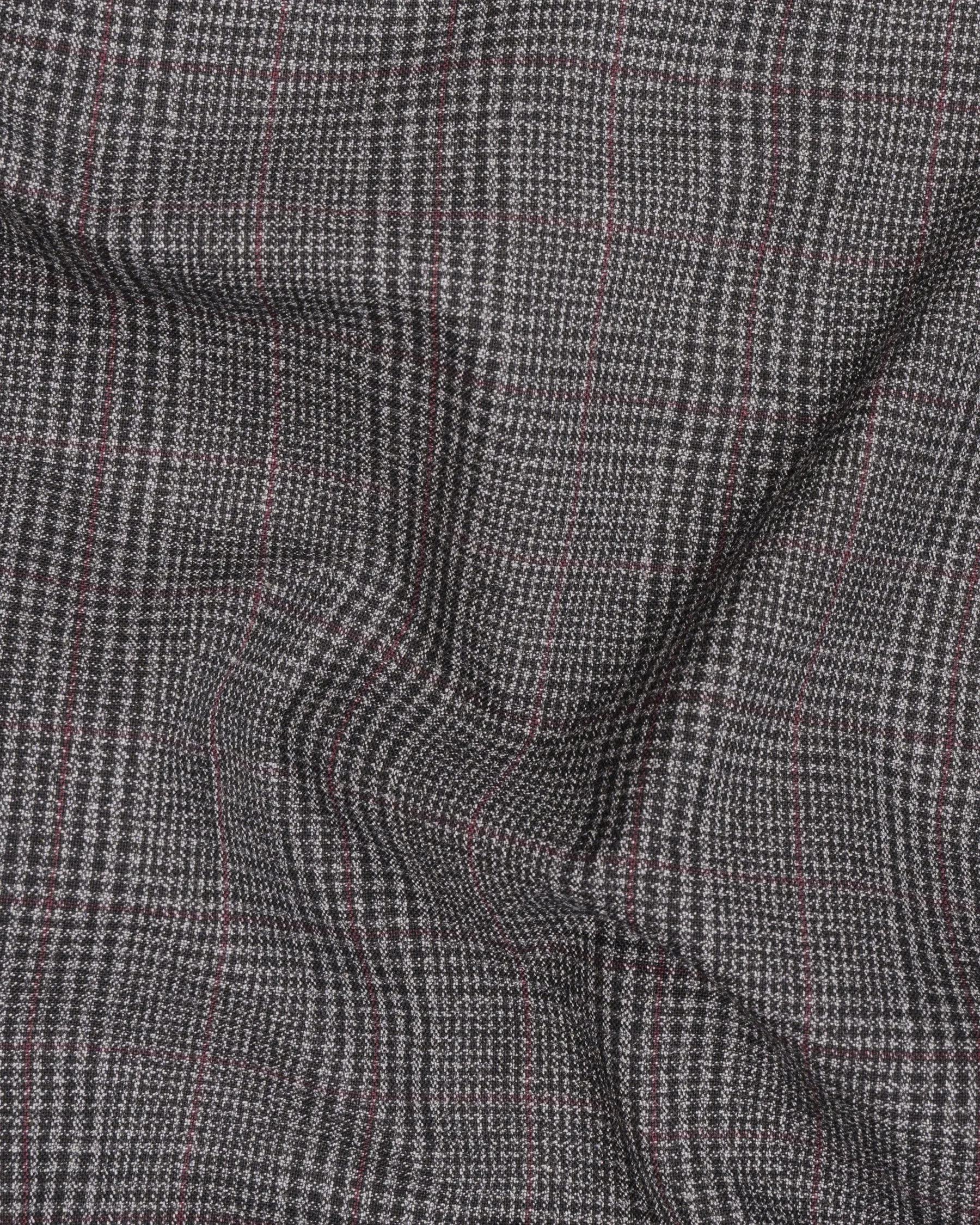 Scorpion Grey Subtle Plaid Wool Rich Waistcoat sold by French Crown product image thumbnail 3