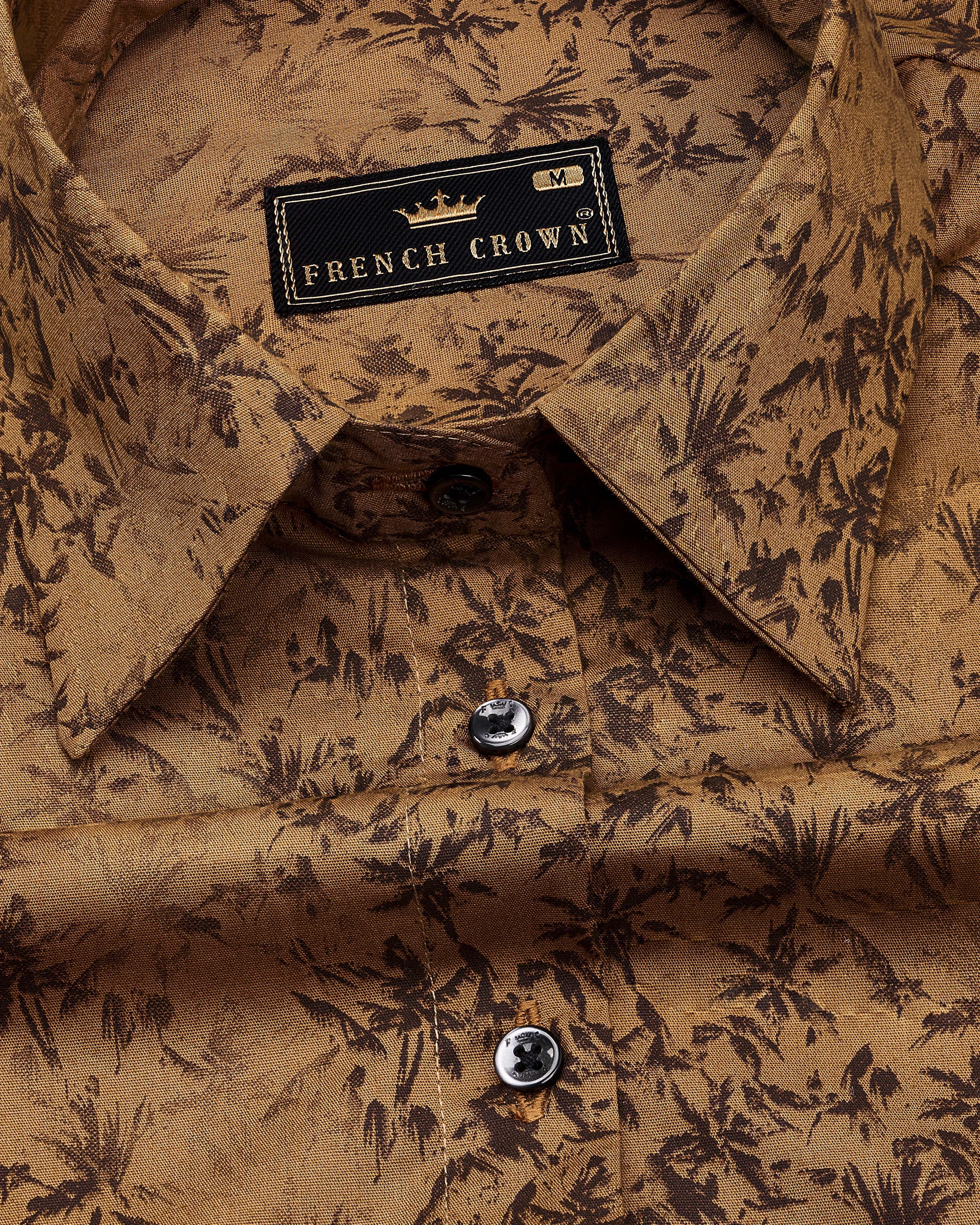 Palliser Brown Ditsy Printed Premium Cotton Shirt sold by French Crown product image thumbnail 4