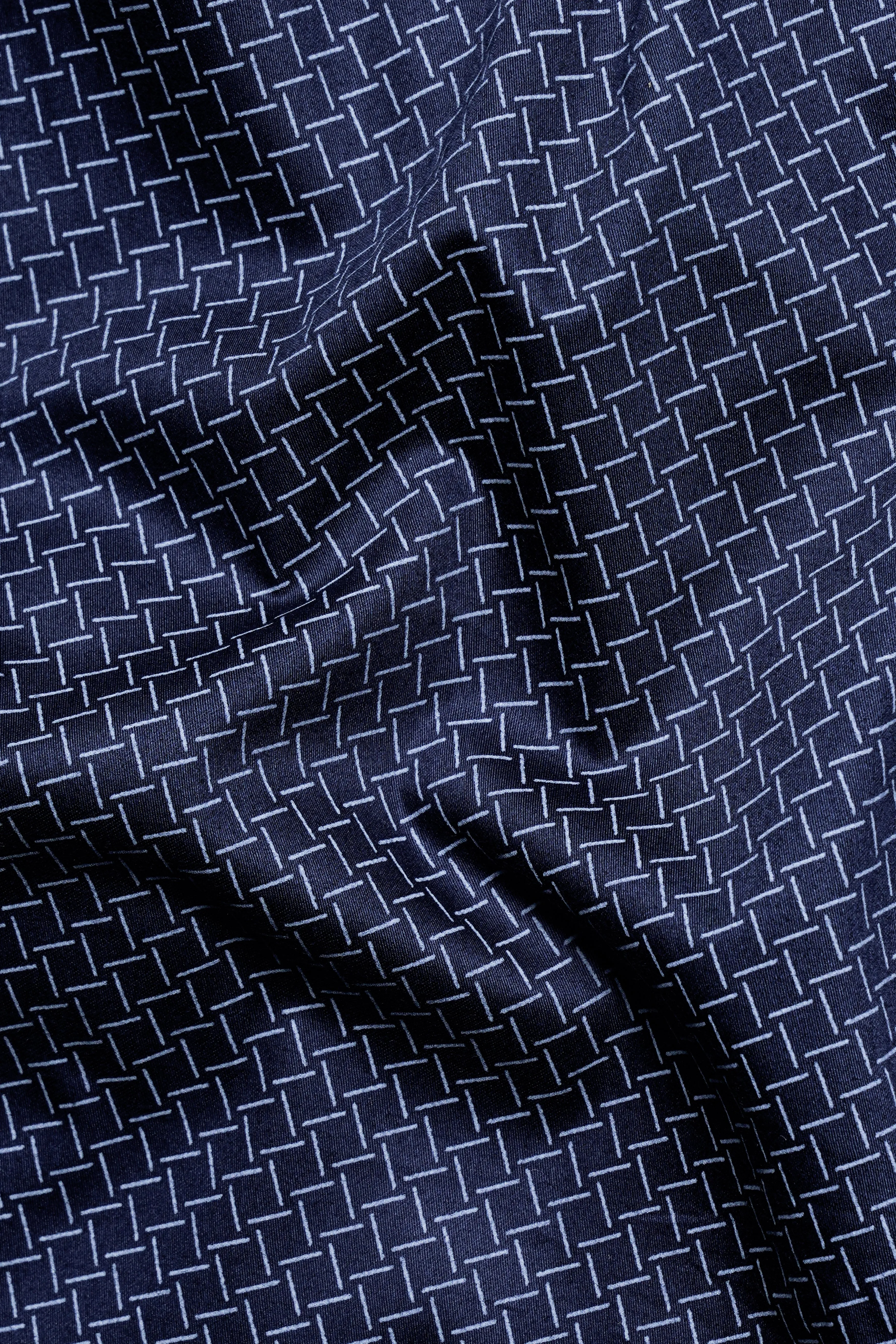 Mirage Blue Printed Royal Oxford Shirt sold by French Crown product image thumbnail 2