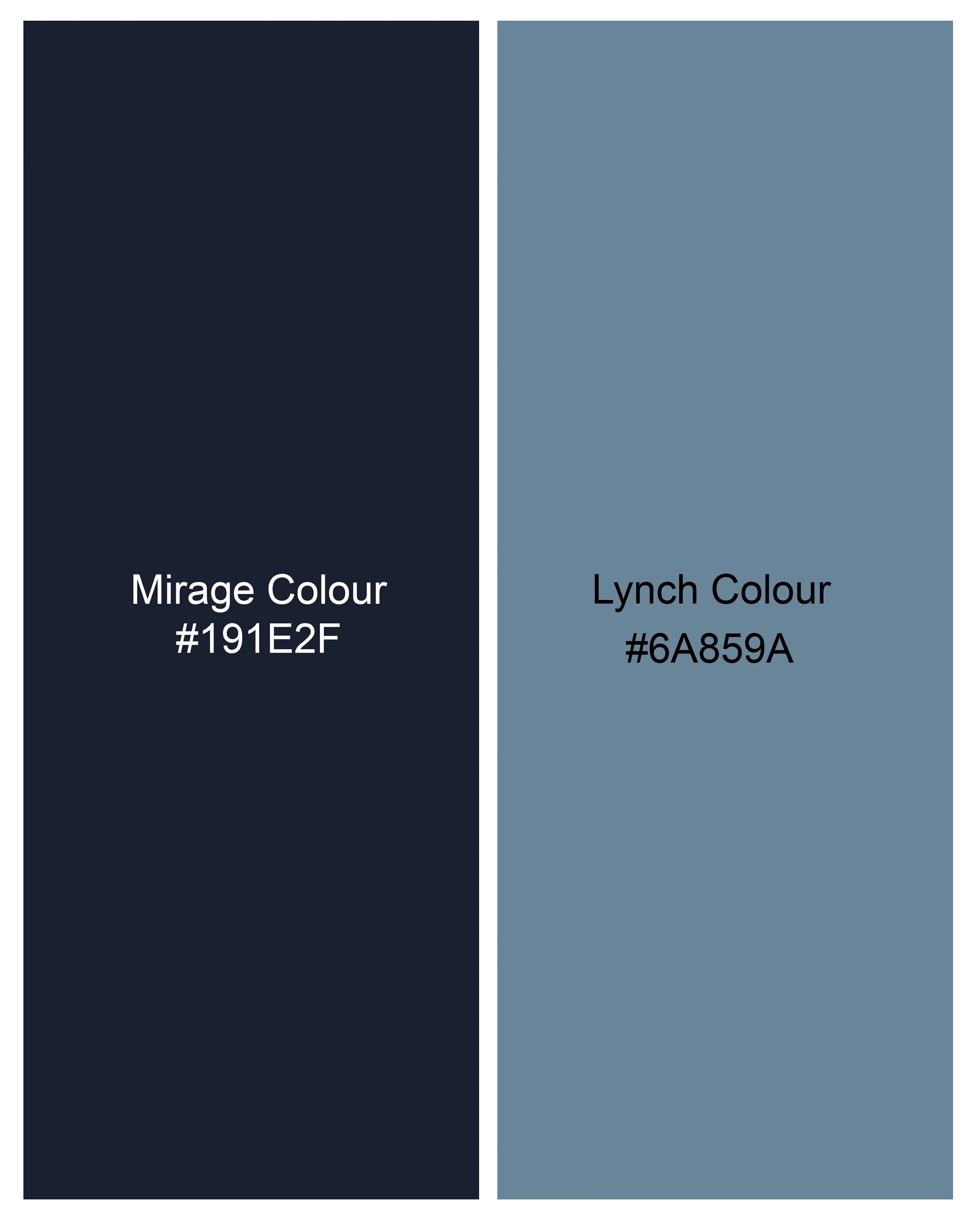 Mirage Blue Printed Royal Oxford Shirt sold by French Crown product image thumbnail 4