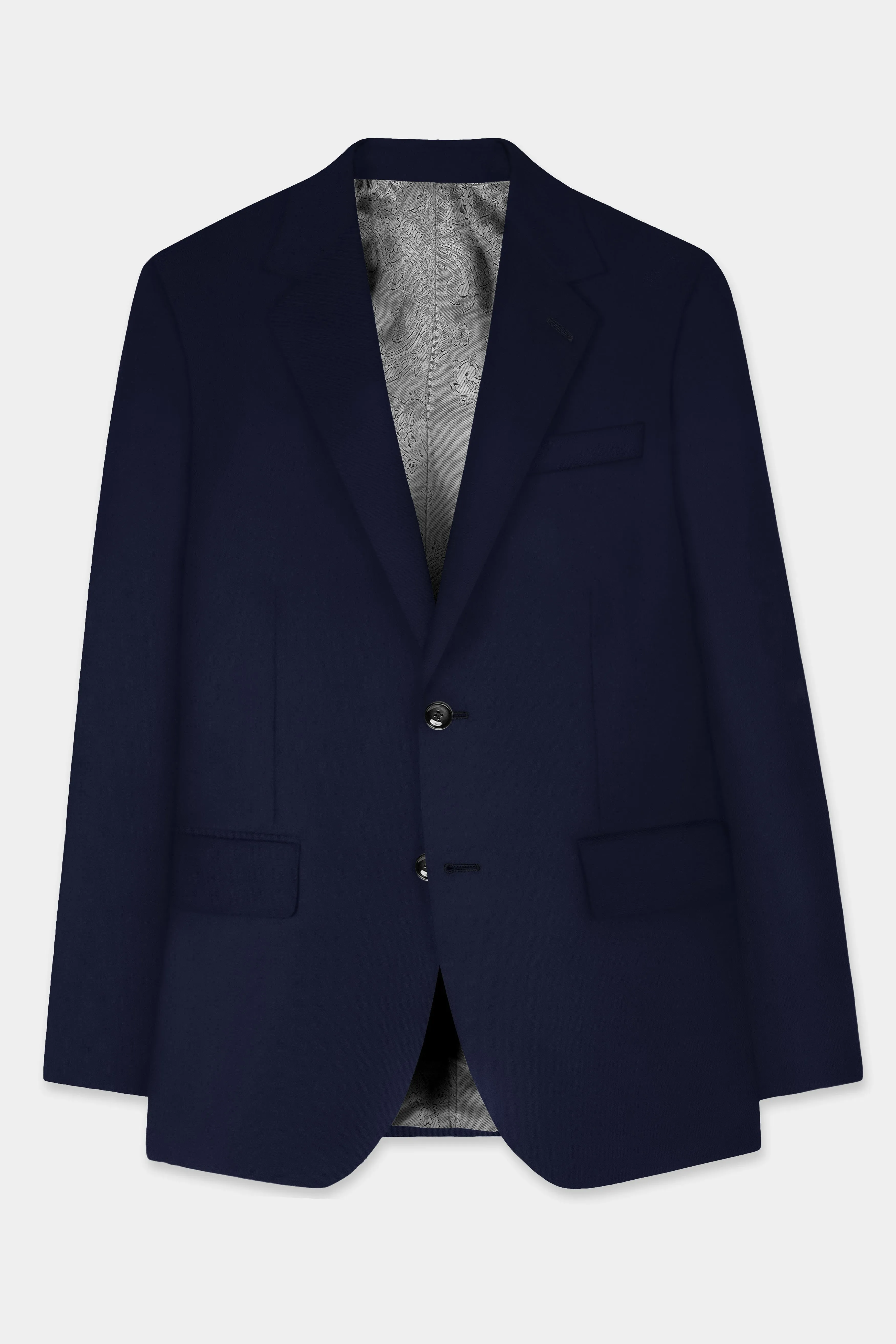 Mirage Blue Diamond Textured Single Breasted Blazer sold by French Crown product image thumbnail 5