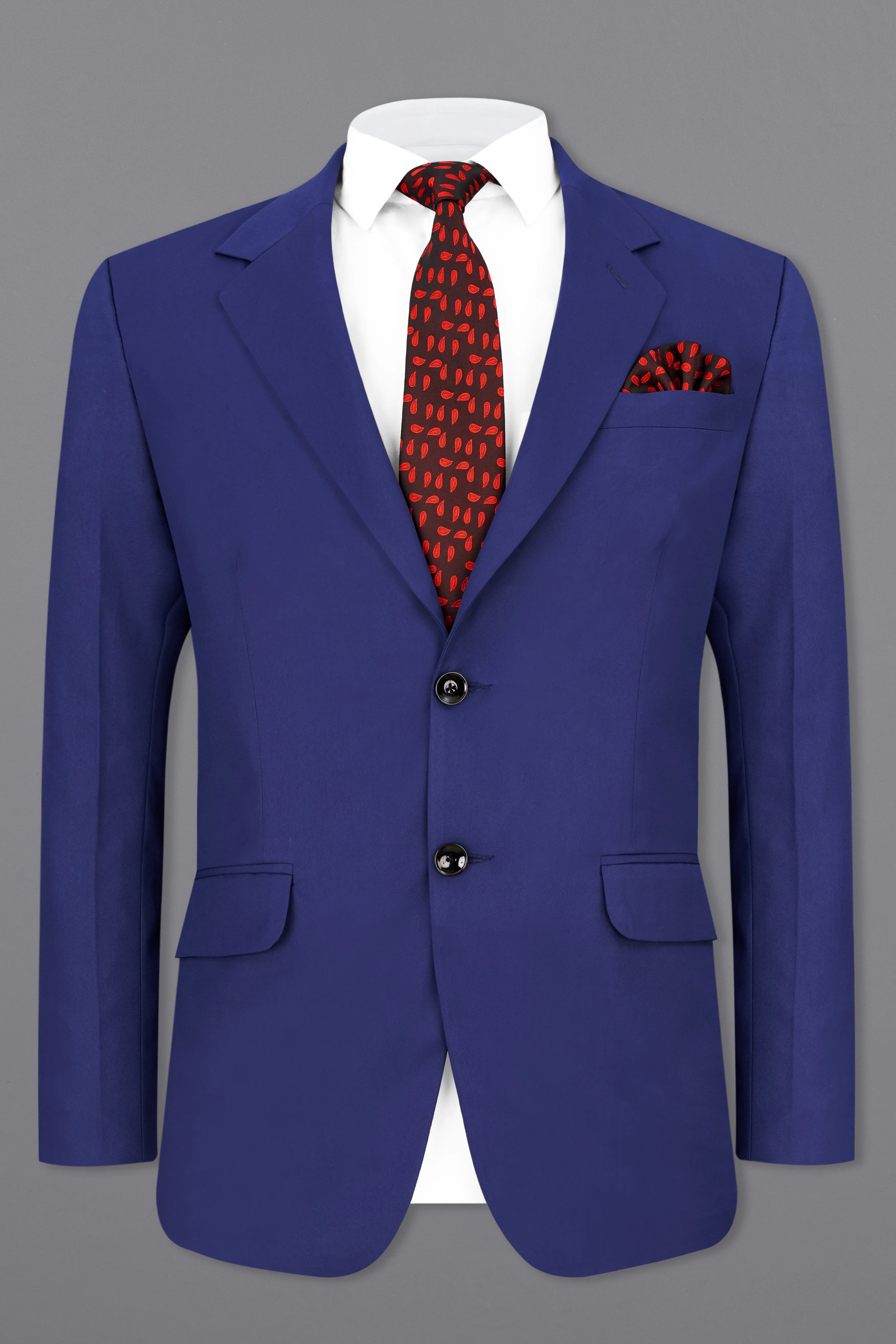 Royal Blue Single Breasted Blazer sold by French Crown product image thumbnail 2